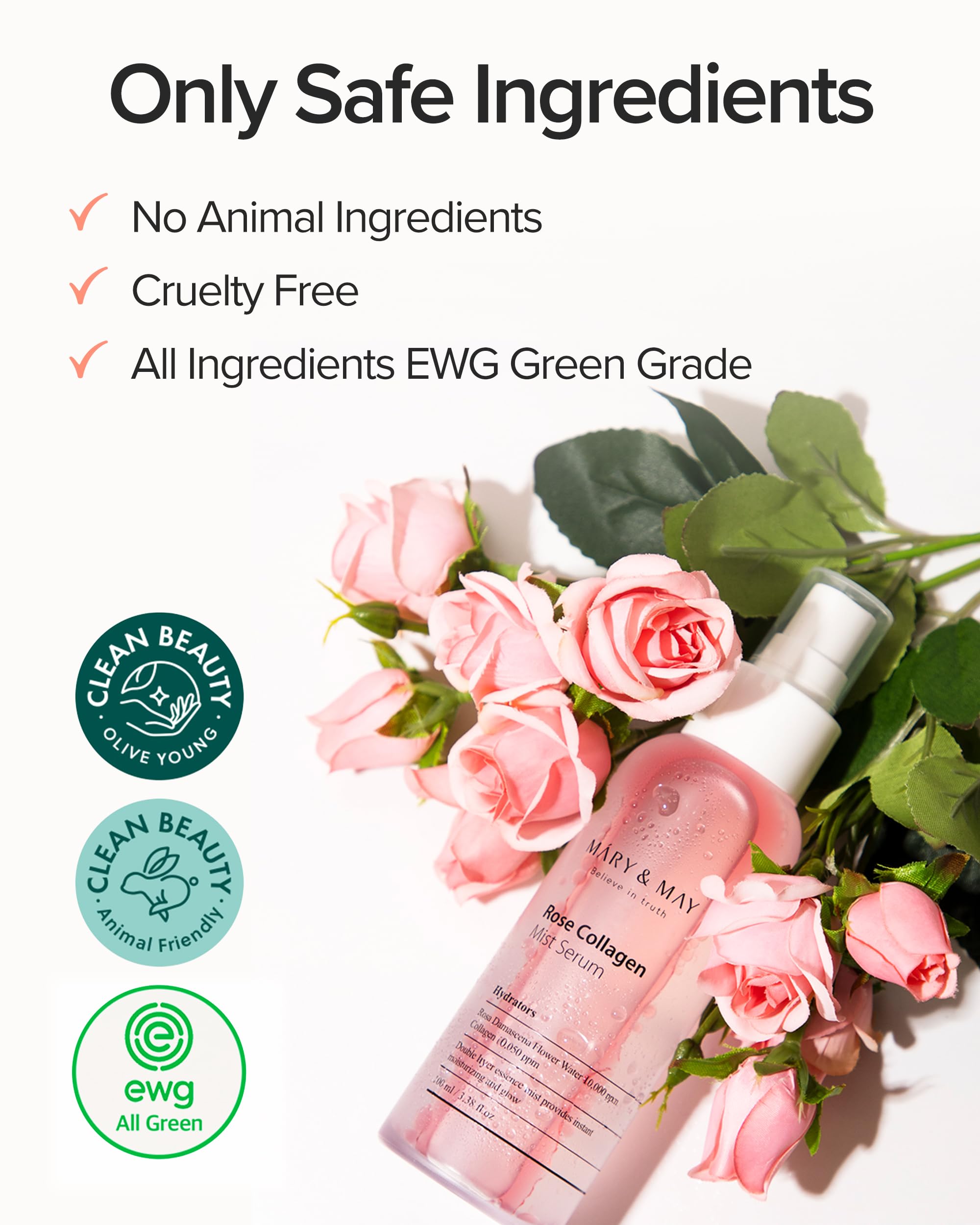 Foto 6 | Sérum Brumoso Mary&may Rose Colágeno Con Agua De Rosas De Damasco, 100 Ml - Venta Internacional.