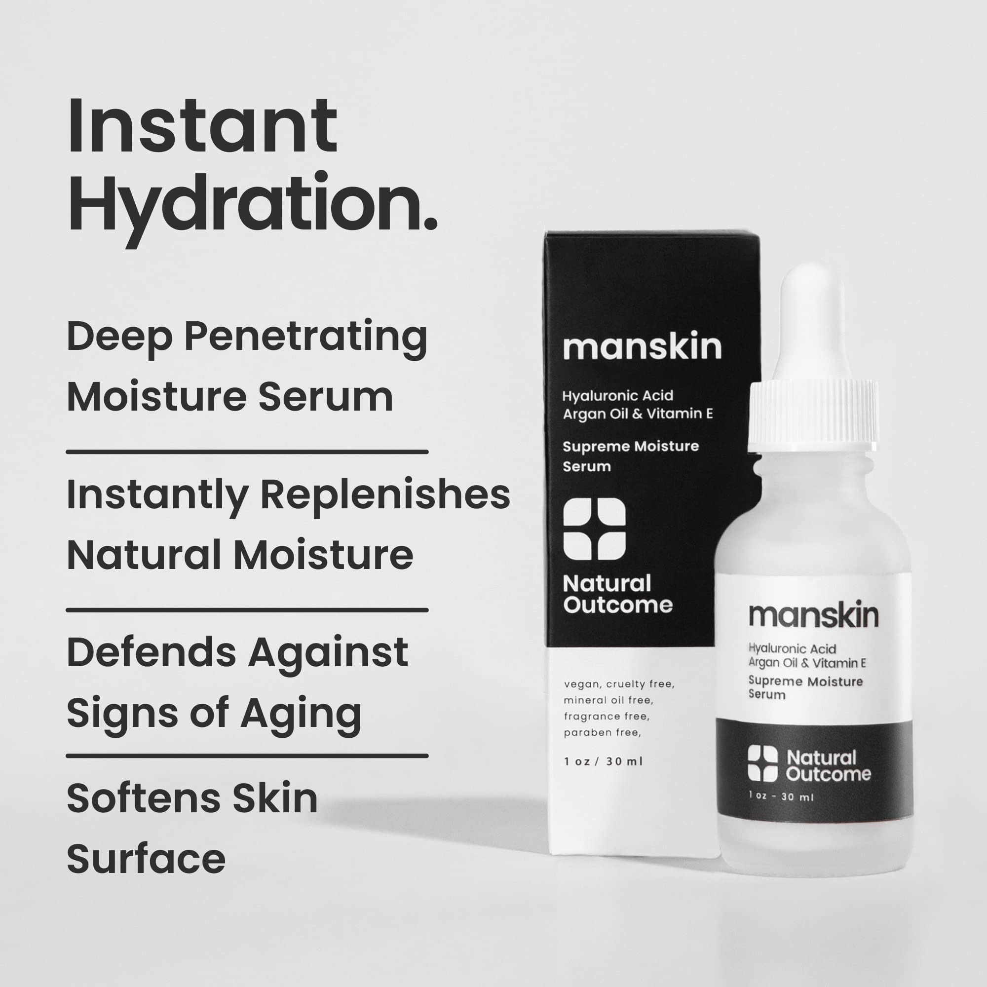 Foto 3 | Sérum Natural Outcome Man Skin Supreme Moisture Con Ácido Hialurónico, Aceite De Argán Y Vitamina E - Venta Intern