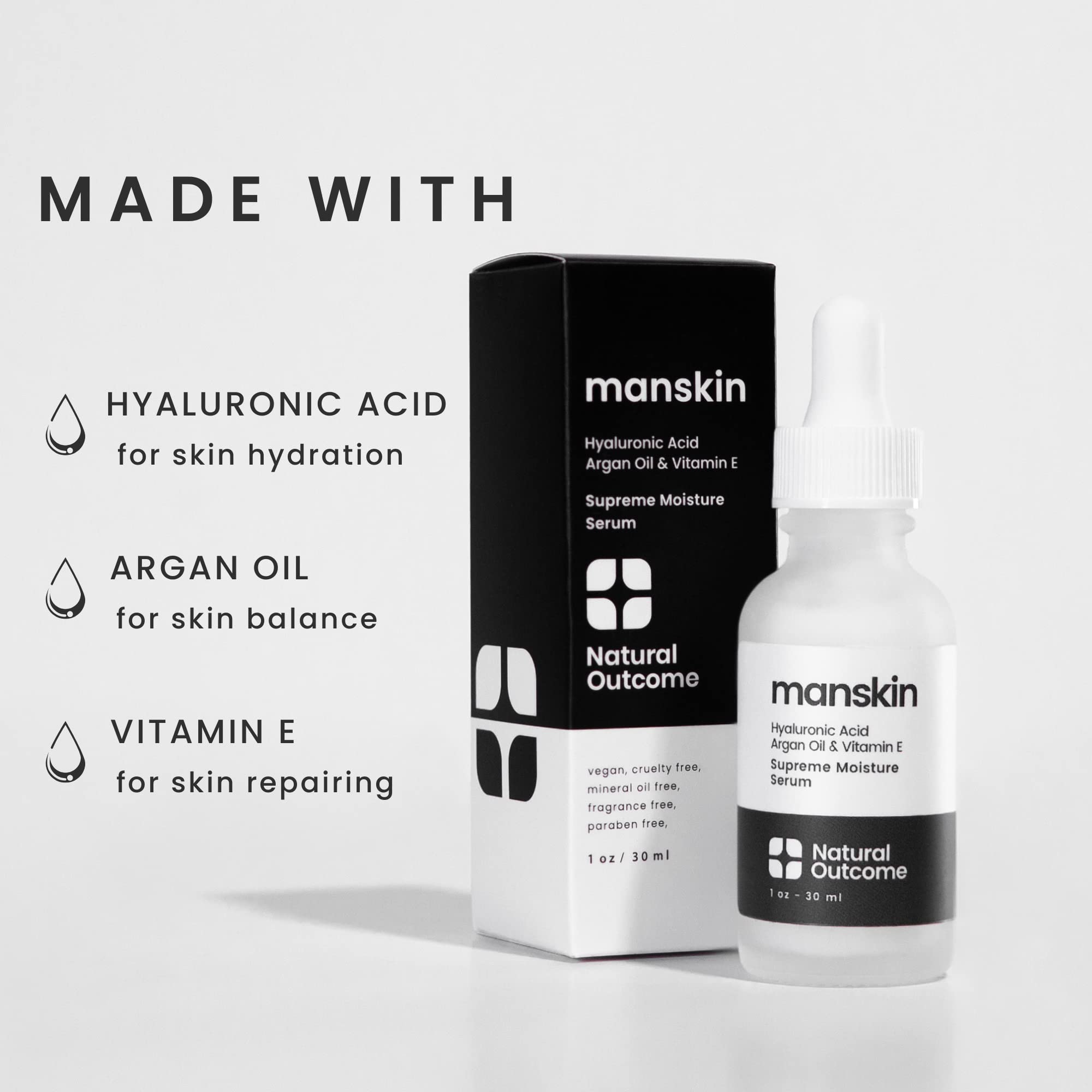 Foto 5 | Sérum Natural Outcome Man Skin Supreme Moisture Con Ácido Hialurónico, Aceite De Argán Y Vitamina E - Venta Intern