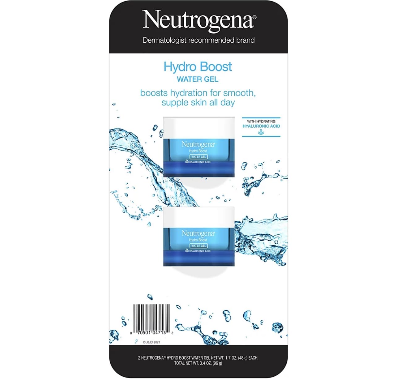 Foto 2 pulgar | Crema Hidratante Neutrogena Hydro Boost, Ácido Hialurónico, 50 Ml, Paquete De 2 - Venta Internacional.