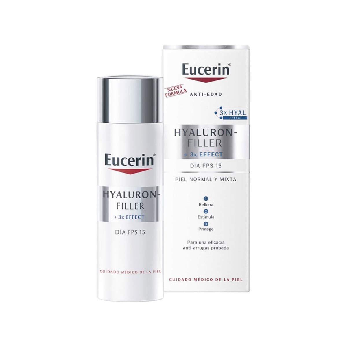 Foto 2 pulgar | Crema De Día Eucerin Hyaluron-filler 3x Effect Spf15 50 Ml Norma - Venta Internacional.