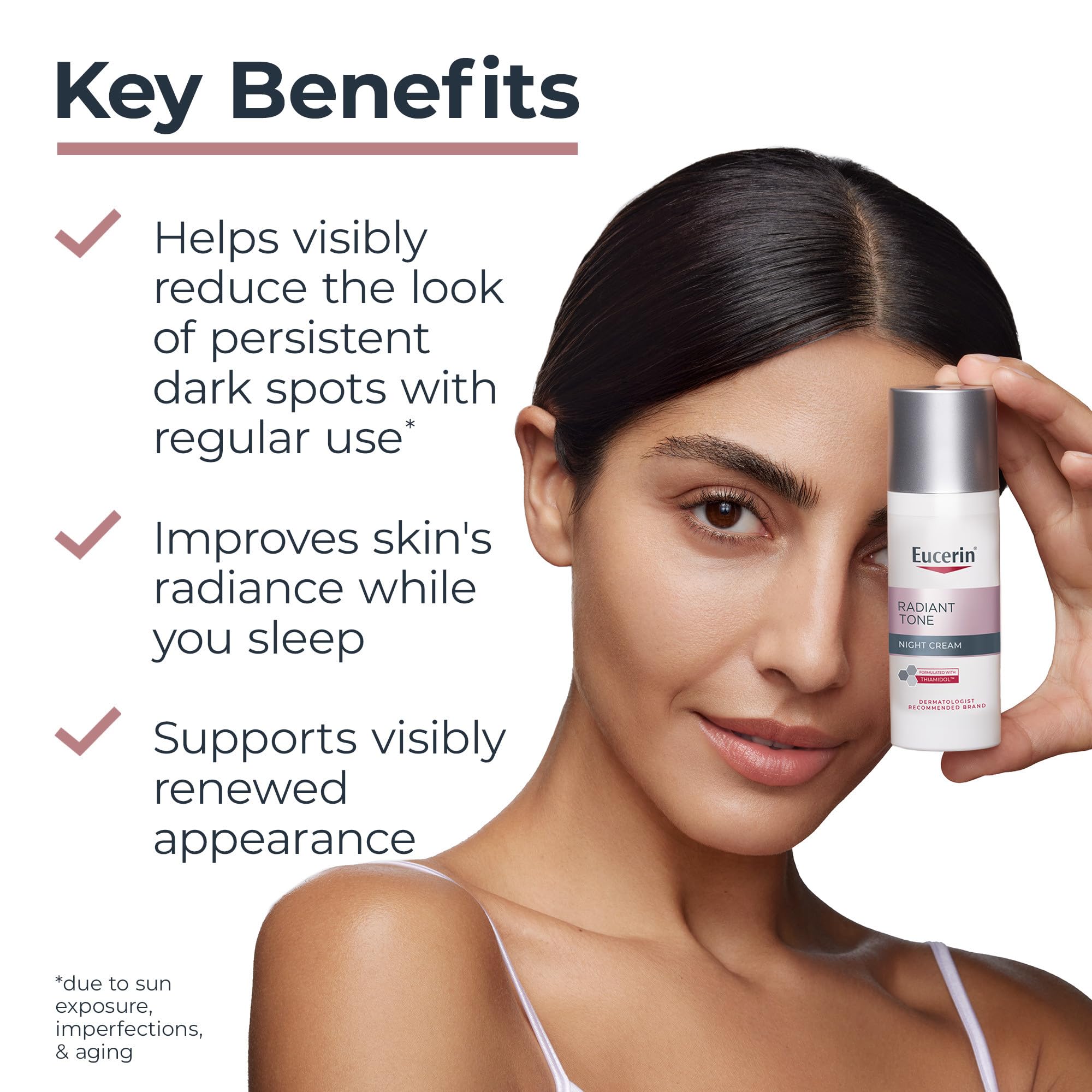 Foto 2 | Crema De Noche Eucerin Radiant Tone Corrector De Manchas Oscuras 50 Ml - Venta Internacional.