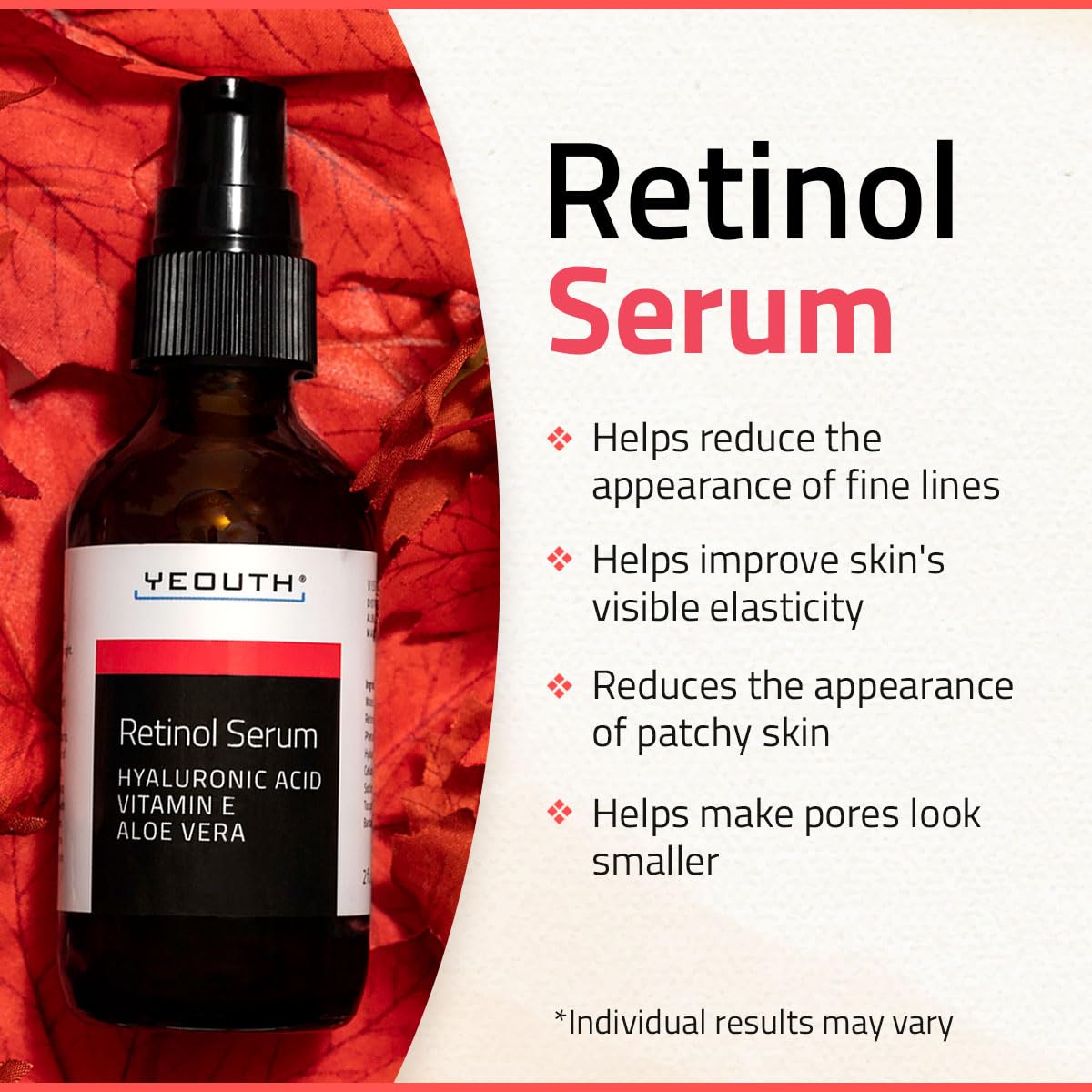 Foto 4 pulgar | Sérum Yeouth Retinol Para Rostro Con Ácido Hialurónico, 60 Ml, Para Toda La Piel - Venta Internacional.