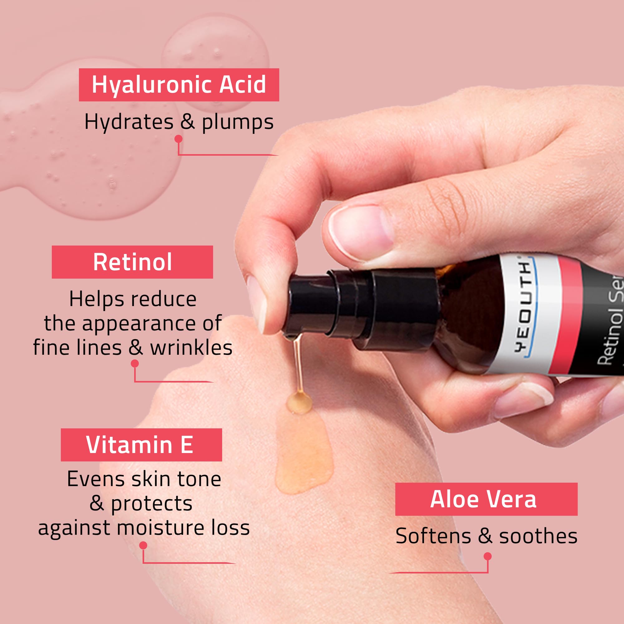 Foto 6 pulgar | Sérum Yeouth Retinol Para Rostro Con Ácido Hialurónico, 60 Ml, Para Toda La Piel - Venta Internacional.