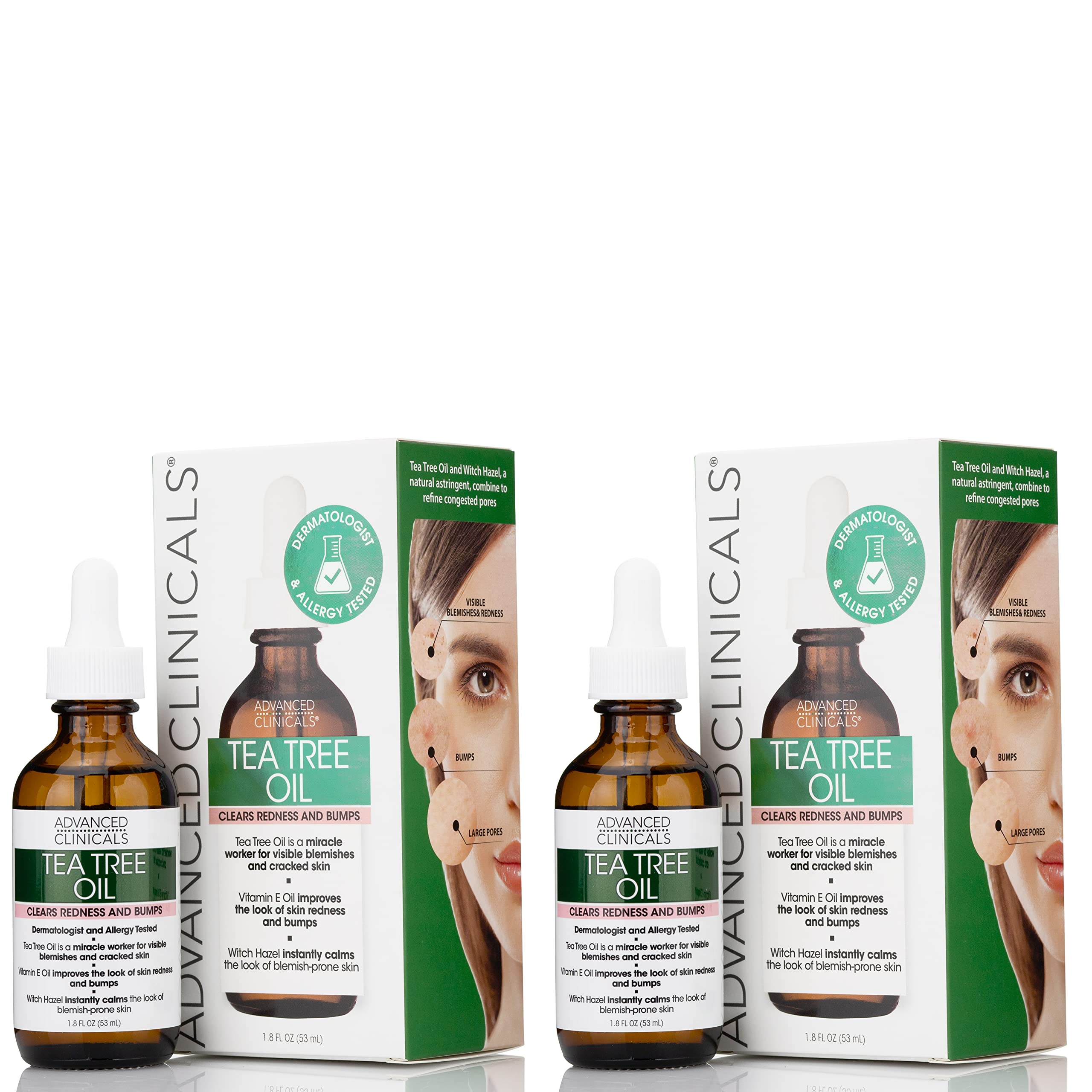Foto 1 | Sérum Facial Advanced Clinicals, Aceite De Árbol De Té Vegano, 2 Unidades - Venta Internacional.