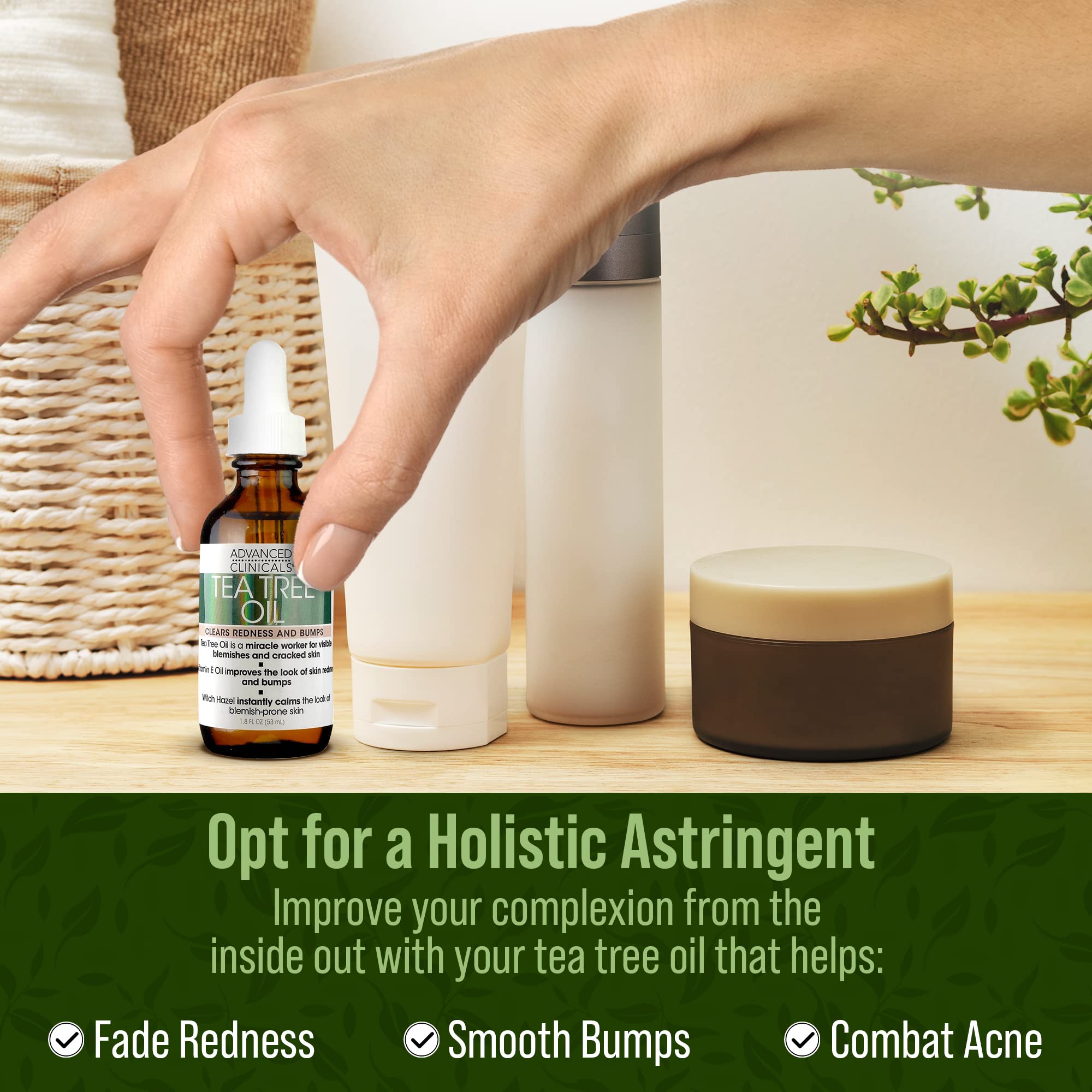 Foto 3 | Sérum Facial Advanced Clinicals, Aceite De Árbol De Té Vegano, 2 Unidades - Venta Internacional.