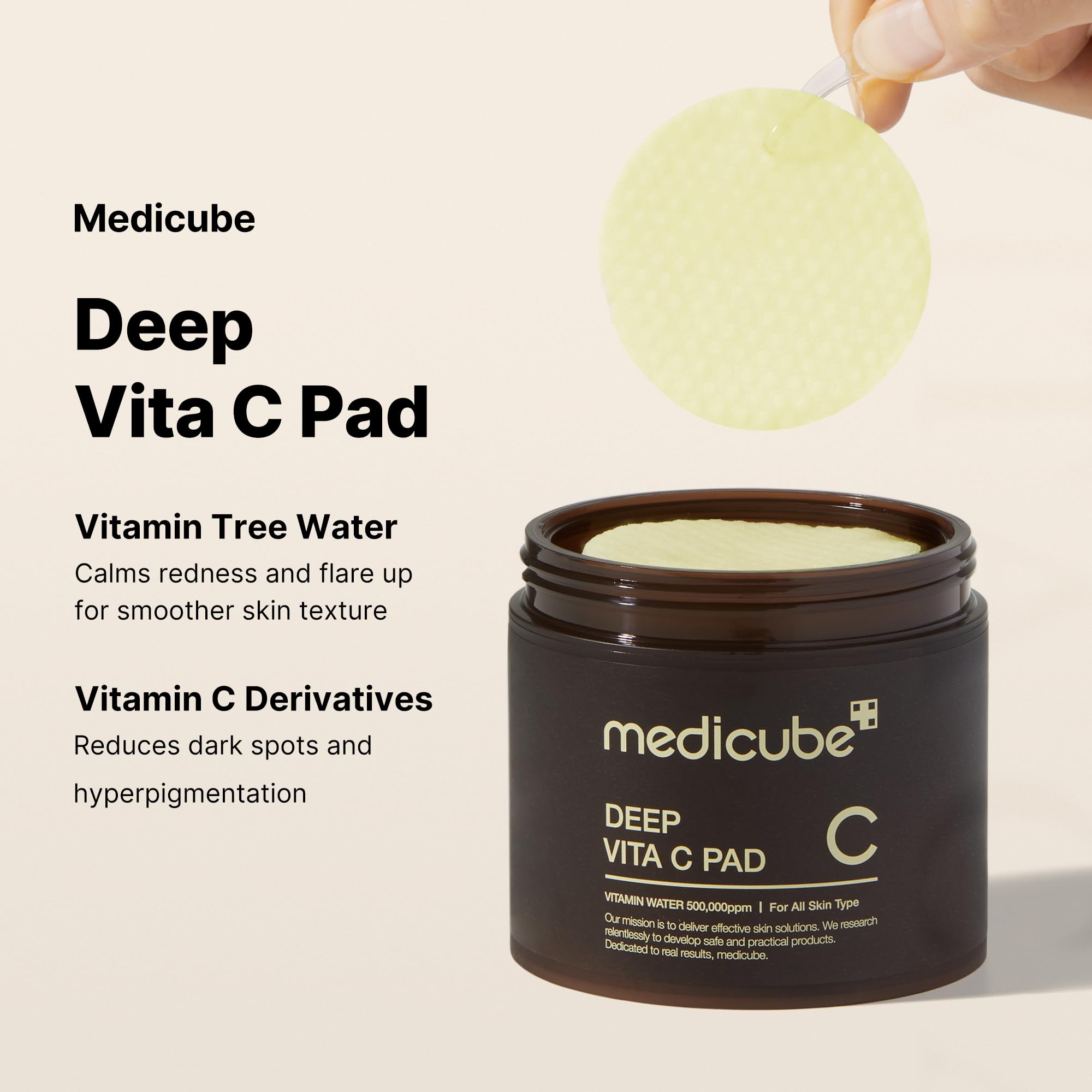 Foto 5 pulgar | Almohadilla Limpiadora Medicube Deep Vita C Para Manchas Oscuras, 70 Hojas - Venta Internacional.