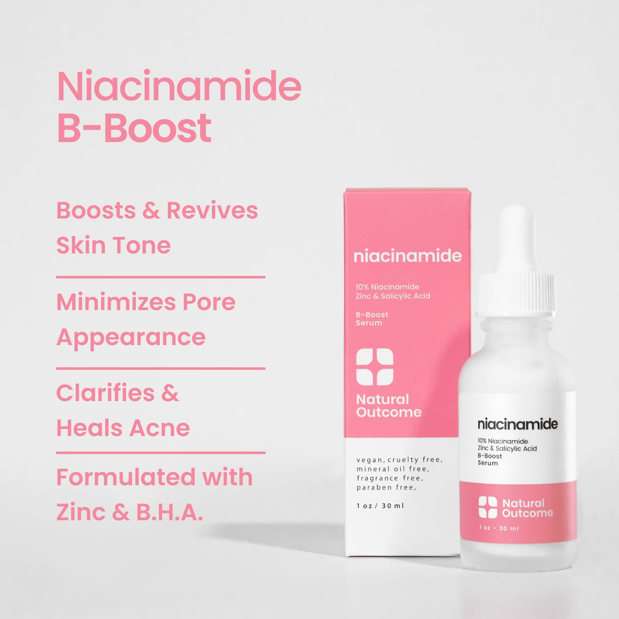 Foto 3 pulgar | Sérum Natural Outcome B-boost Niacinamida 10% + Zinc 2% - Venta Internacional.