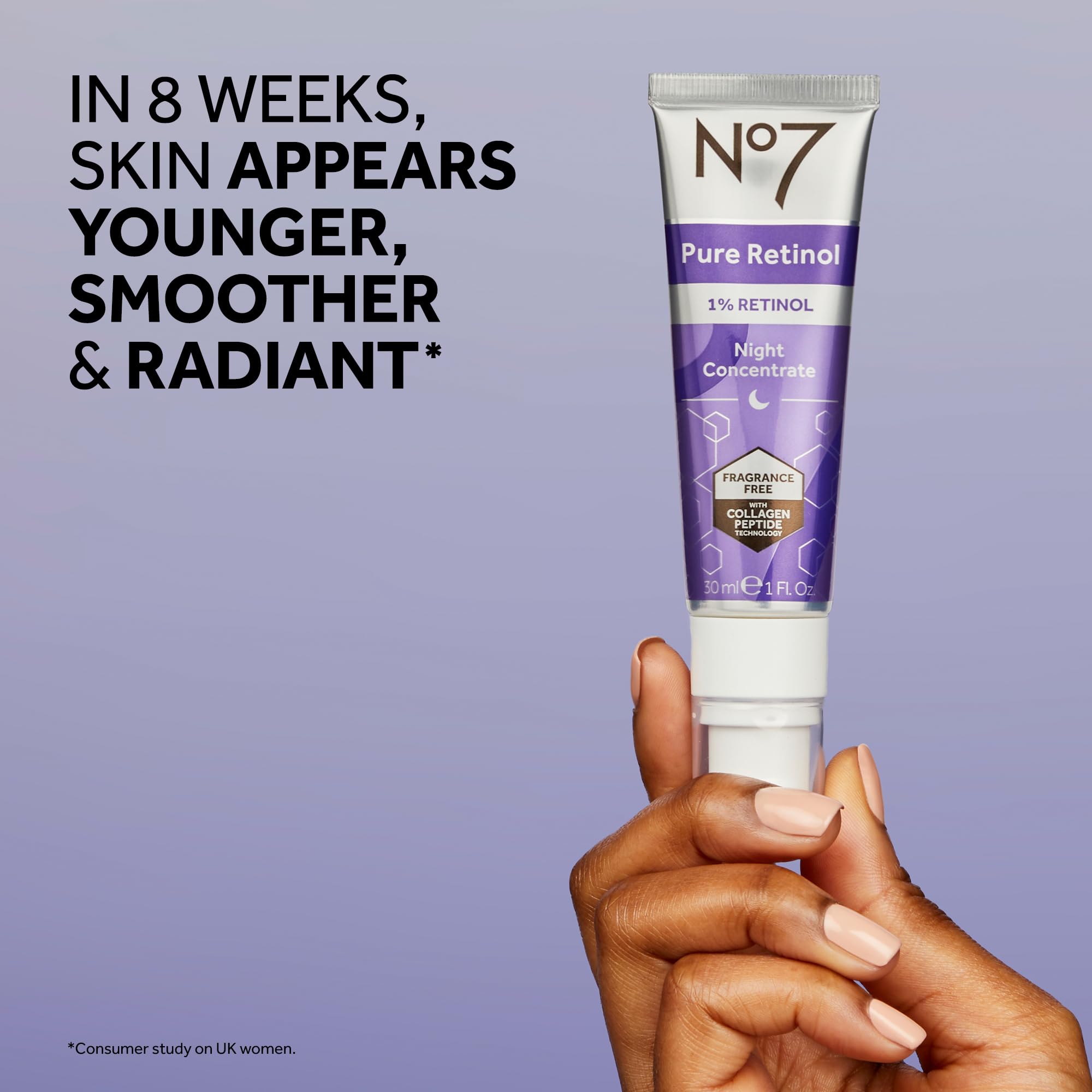 Foto 4 | Concentrado Nocturno No7 Pure Retinol 1% Con Colágeno 30 Ml - Venta Internacional.