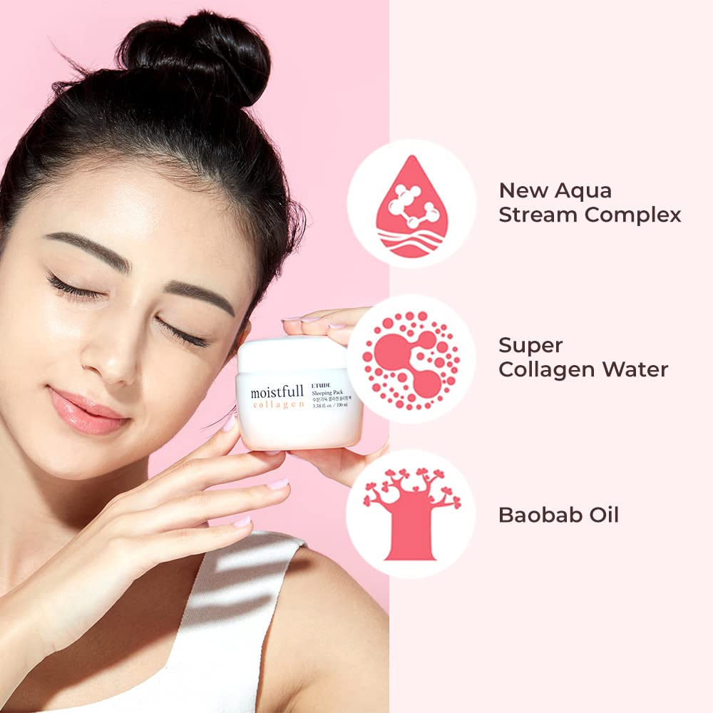 Foto 6 pulgar | Crema De Noche Hidratante Facial Etude House Moistfull Collagen - Venta Internacional.