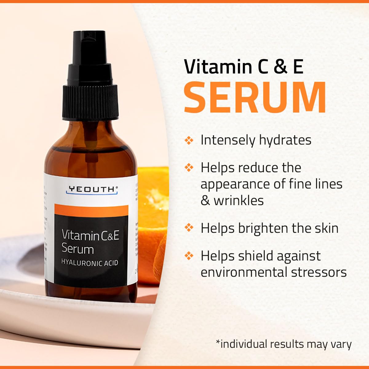 Foto 3 | Serum Yeouth Sérum Facial Con Vitamina C Y Ácido Hialurónico 60 Ml - Venta Internacional.