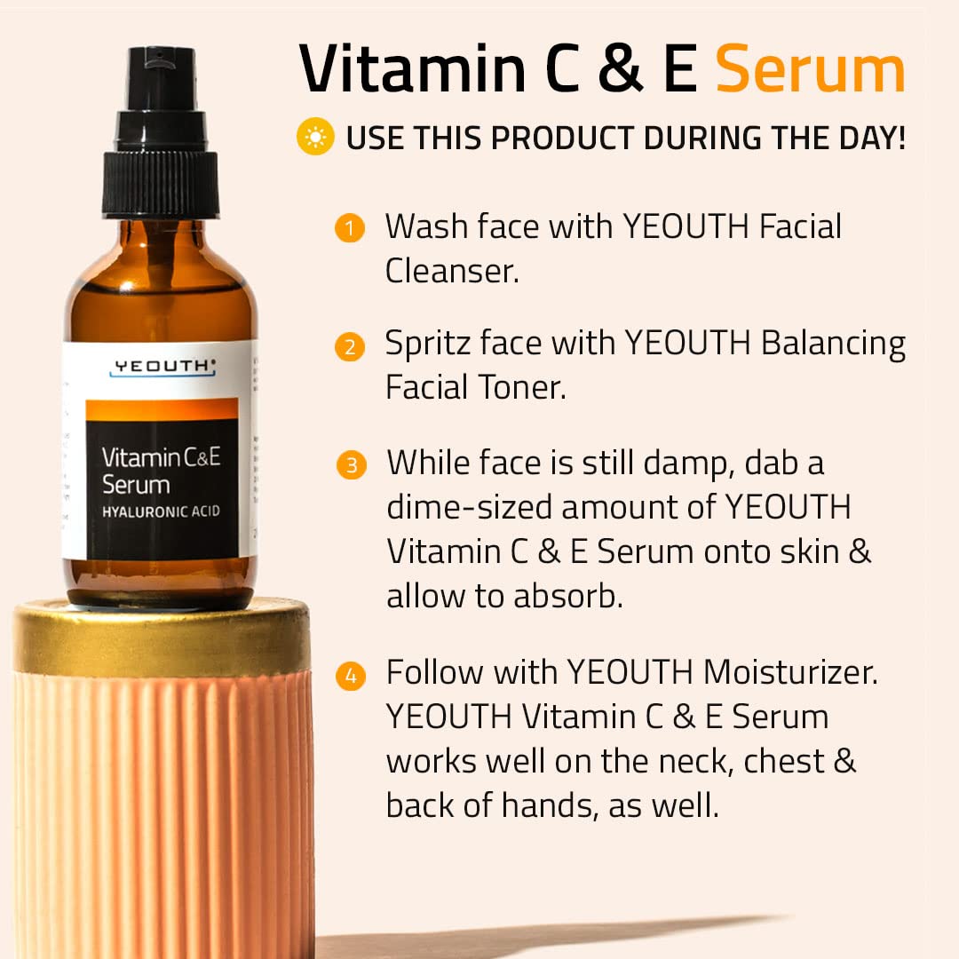 Foto 7 pulgar | Serum Yeouth Sérum Facial Con Vitamina C Y Ácido Hialurónico 60 Ml - Venta Internacional.