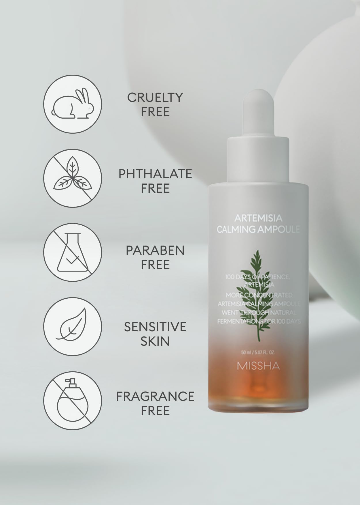 Foto 8 pulgar | Sérum Facial Missha Artemisia Calming Ampolla 50 Ml Para Pieles Sensibles - Venta Internacional.