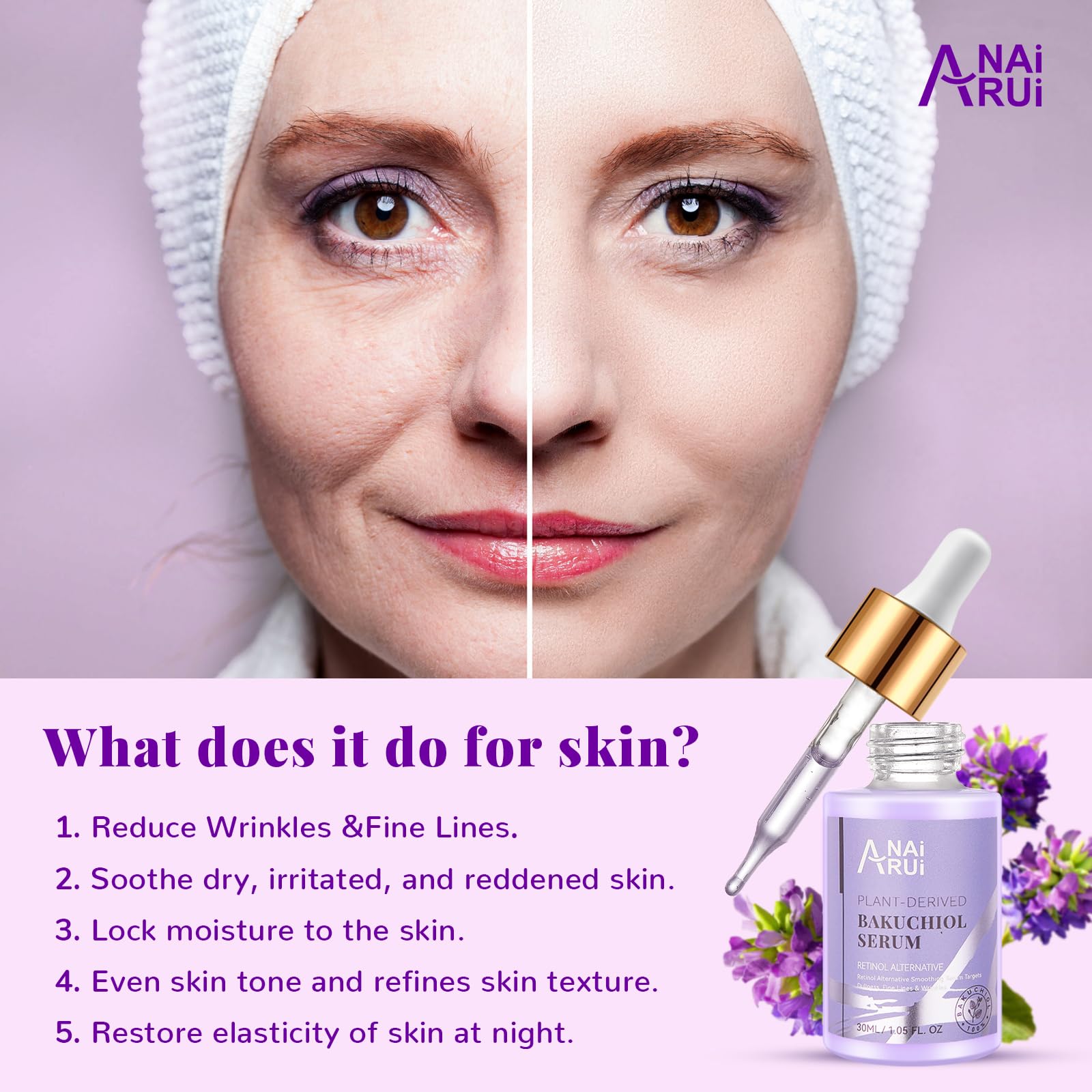 Foto 3 pulgar | Sérum Anai Rui Bakuchiol Alternativo Al Retinol 30 Ml Para Rostro - Venta Internacional.