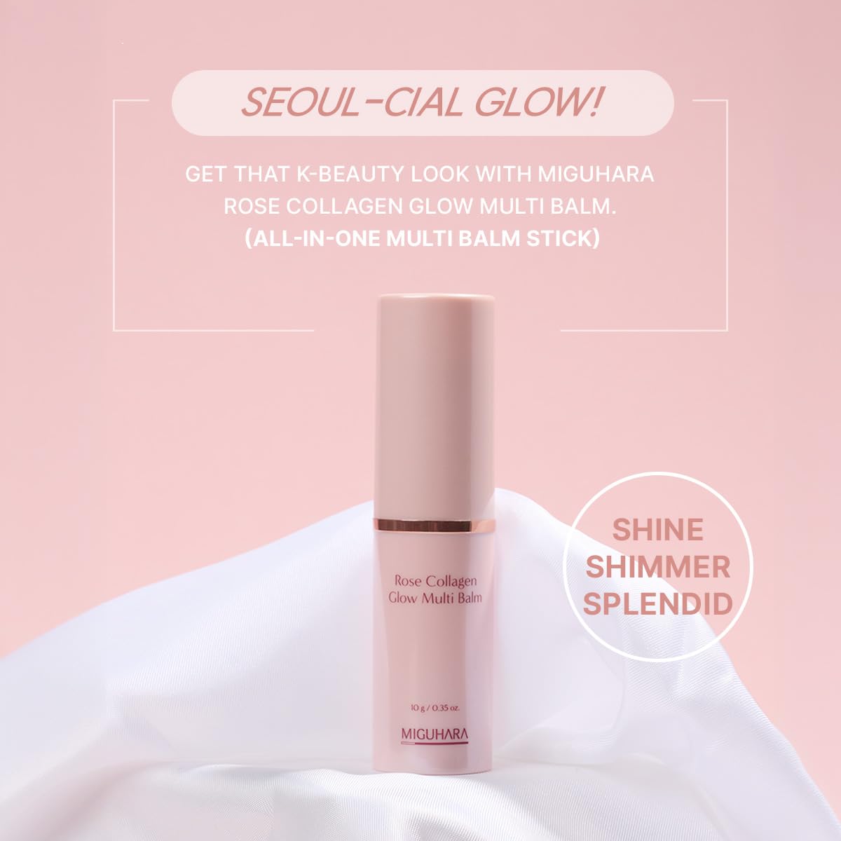 Foto 3 pulgar | Bálsamo En Barra Miguhara Rose Collagen Glow, 10 G - Venta Internacional.