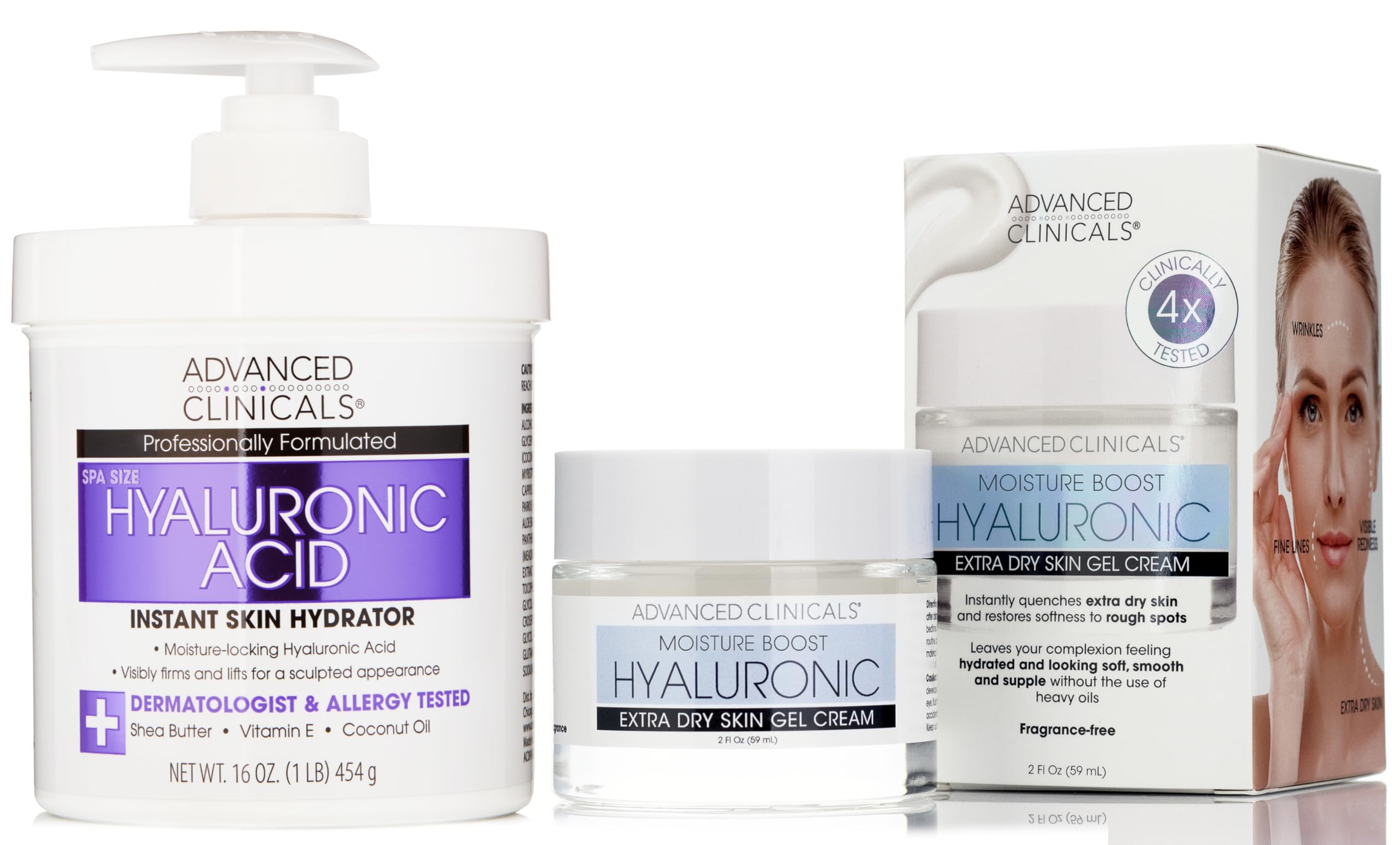 Foto 1 | Set De 2 Piezas Con Ácido Hialurónico De Advanced Clinicals - Venta Internacional.