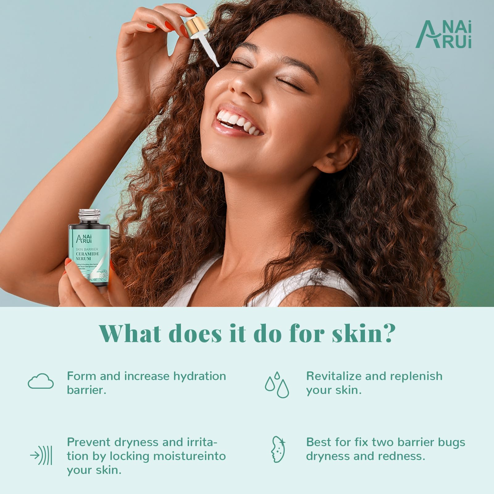 Foto 3 | Sérum Facial Anai Rui Ceramide Con Ácido Hialurónico 30 Ml - Venta Internacional.
