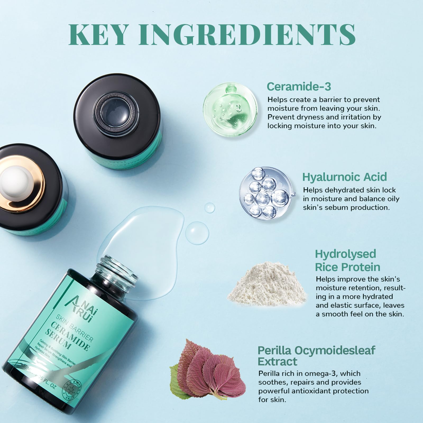 Foto 4 | Sérum Facial Anai Rui Ceramide Con Ácido Hialurónico 30 Ml - Venta Internacional.