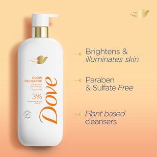Foto 2 | Gel De Baño Dove Glow Recharge Exfoliante 550 Ml Con Vitamina C - Venta Internacional.