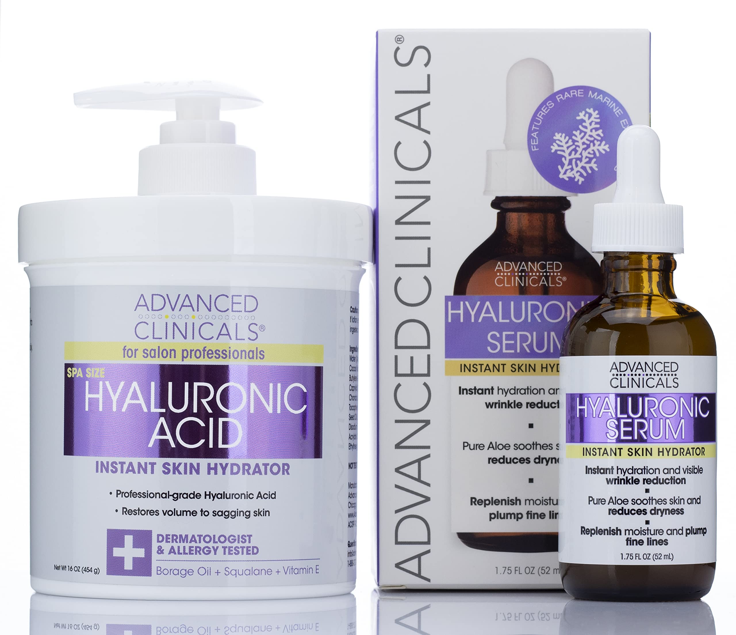 Foto 1 | Set De Cuidado De La Piel Advanced Clinicals Con Ácido Hialurónico, Paquete De 2 Piezas - Venta Internacional.