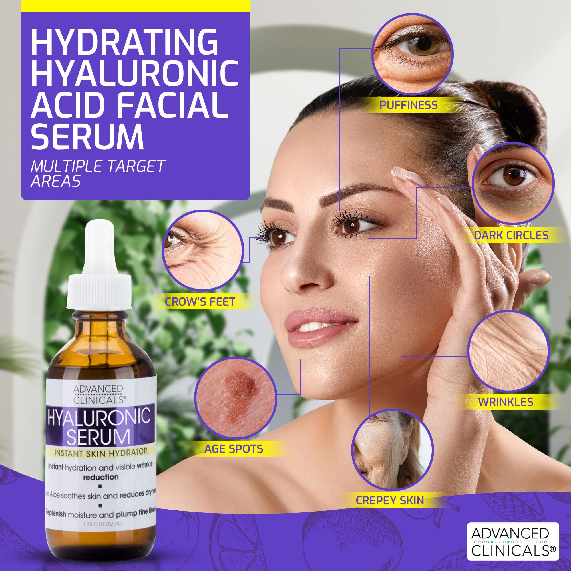 Foto 7 | Set De Cuidado De La Piel Advanced Clinicals Con Ácido Hialurónico, Paquete De 2 Piezas - Venta Internacional.