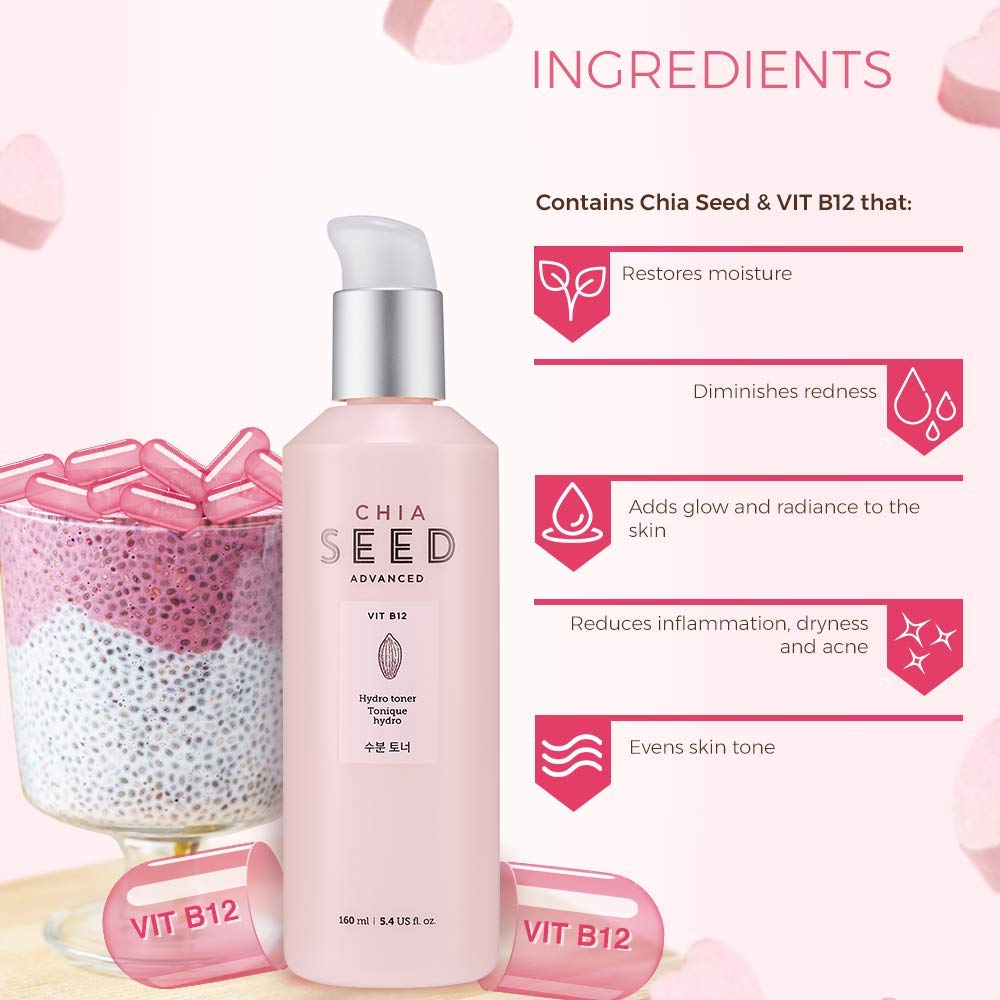 Foto 4 pulgar | Tónico Hidratante Hidratante Hidratante Con Semillas De Chía The Face Shop, 160 Ml - Venta Internacional.