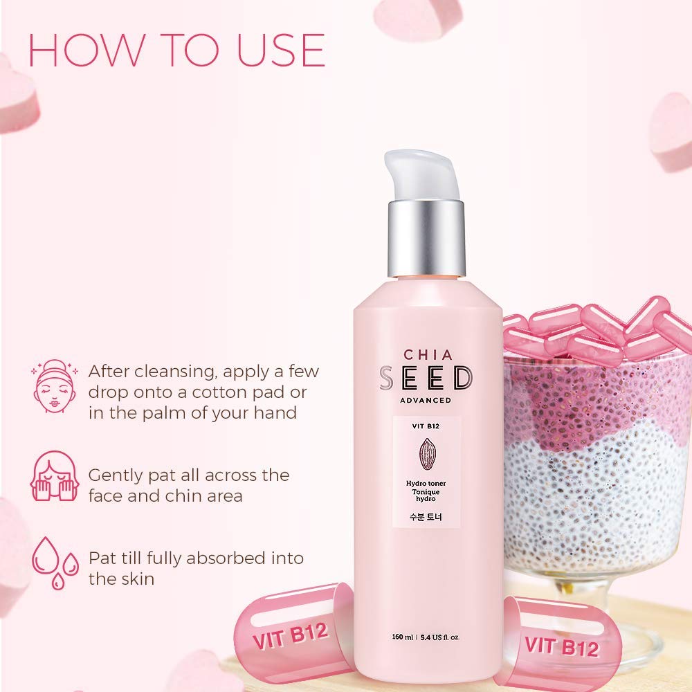 Foto 4 | Tónico Hidratante Hidratante Hidratante Con Semillas De Chía The Face Shop, 160 Ml - Venta Internacional.