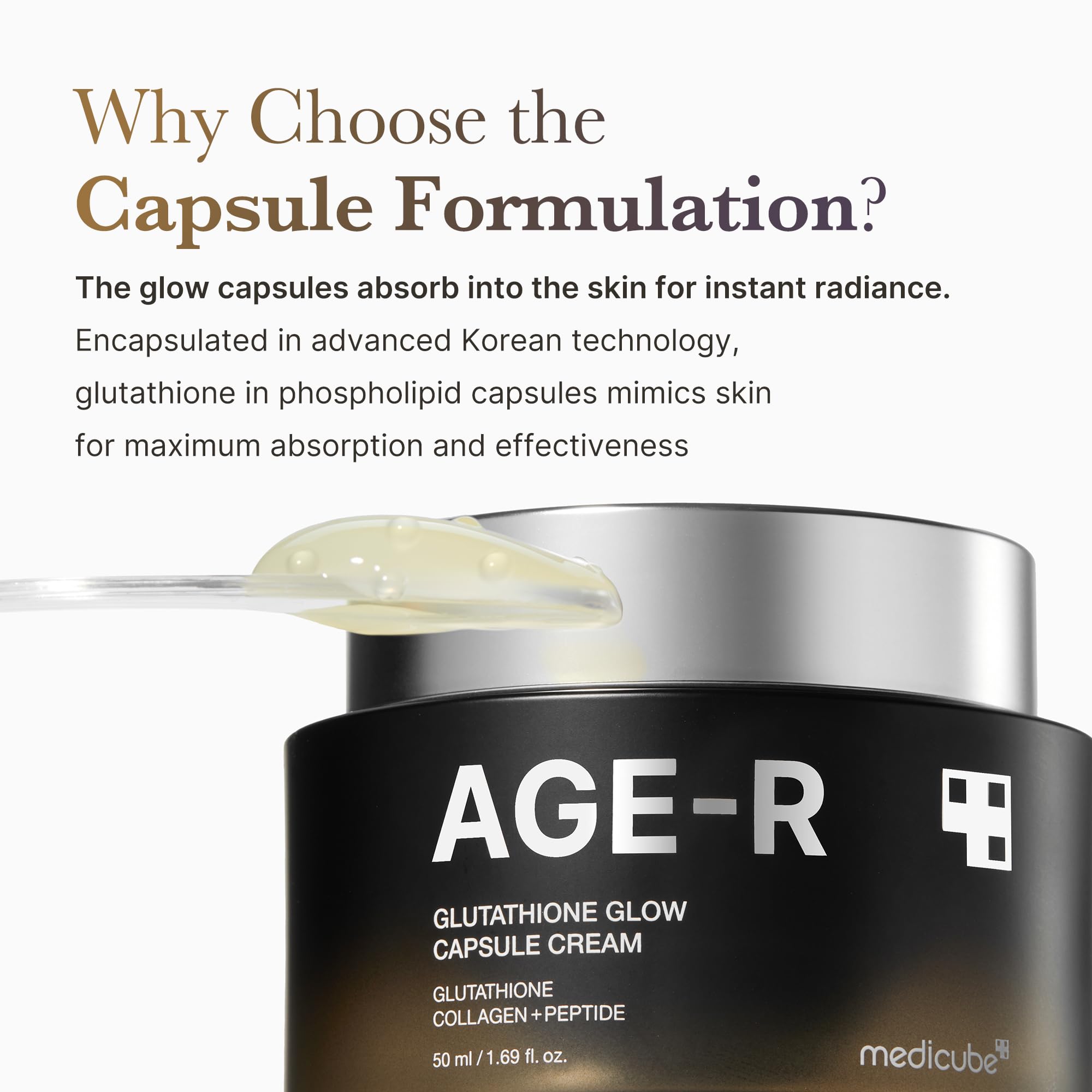 Foto 4 pulgar | Crema Facial Medicube Age-r Glutatión Glow Capsule 50 Ml - Venta Internacional.