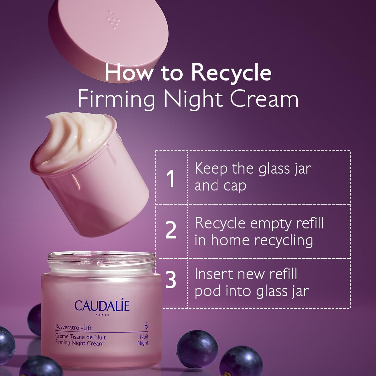 Foto 5 pulgar | Crema Hidratante Nocturna Caudalie Resveratrol Lift Retinol Alternative - Venta Internacional.