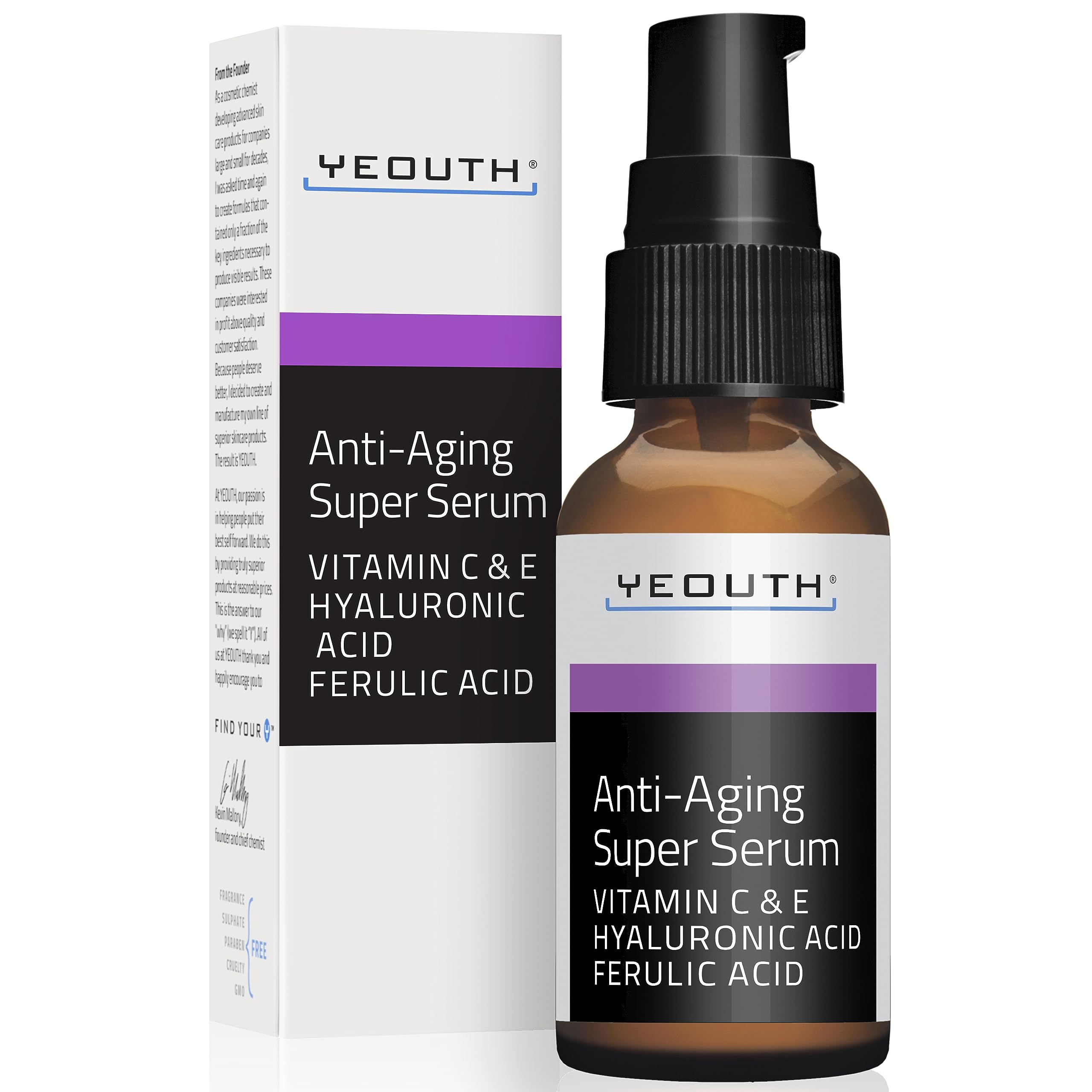 Foto 2 pulgar | Sérum Facial Yeouth Antienvejecimiento Con Ácido Hialurónico, Vitamina C Y E - Venta Internacional.