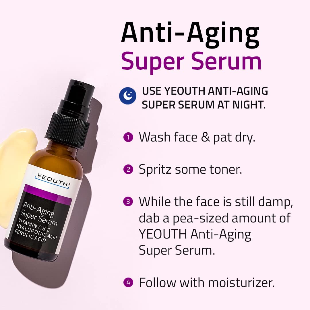 Foto 7 pulgar | Sérum Facial Yeouth Antienvejecimiento Con Ácido Hialurónico, Vitamina C Y E - Venta Internacional.