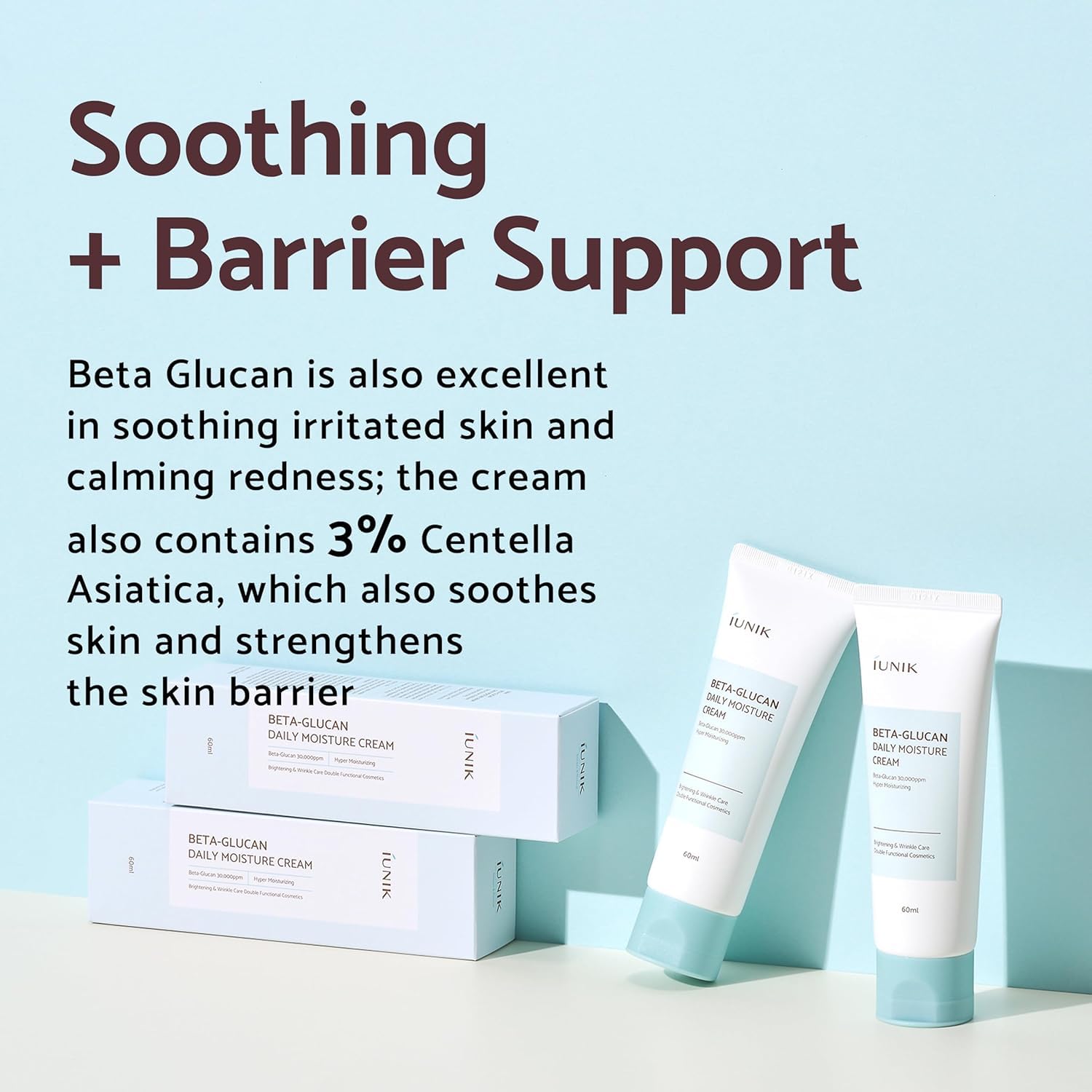 Foto 7 | Set De Crema Hidratante Y Sérum Iunik Beta Glucan 400.000 Ppm - Venta Internacional.