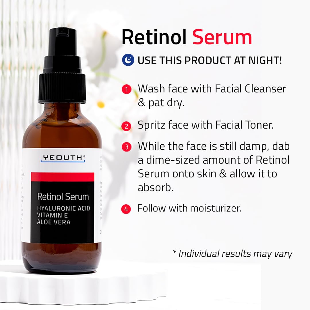 Foto 6 | Sérum Yeouth Retinol Para Rostro Con Ácido Hialurónico 30 Ml Para Toda La Piel - Venta Internacional.
