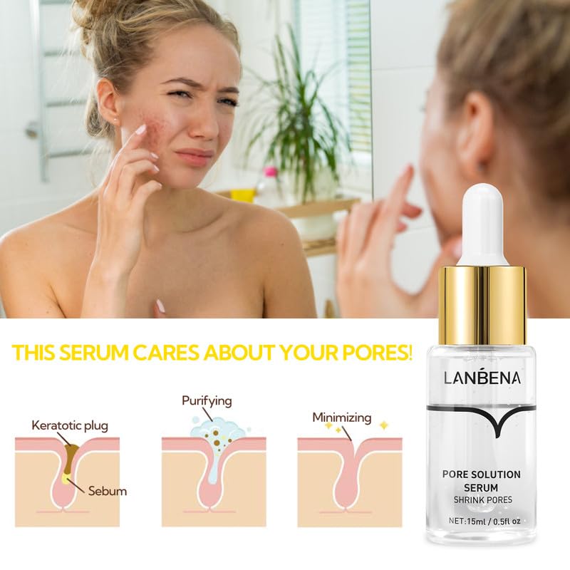 Foto 3 pulgar | Sérum Lanbena, Minimizador Y Reductor De Poros Para Rostro, 15 Ml, 100% Vegano - Venta Internacional.