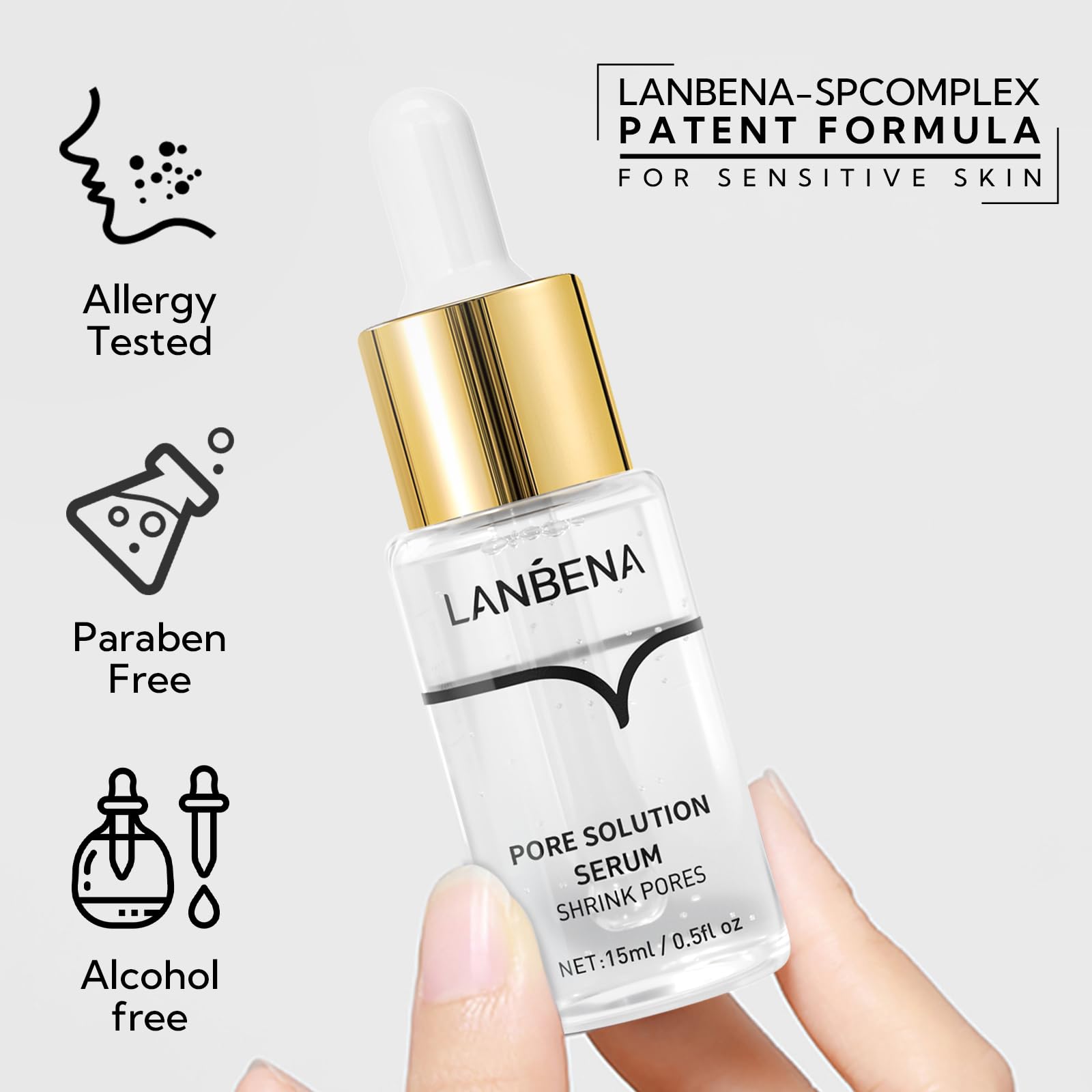 Foto 8 pulgar | Sérum Lanbena, Minimizador Y Reductor De Poros Para Rostro, 15 Ml, 100% Vegano - Venta Internacional.