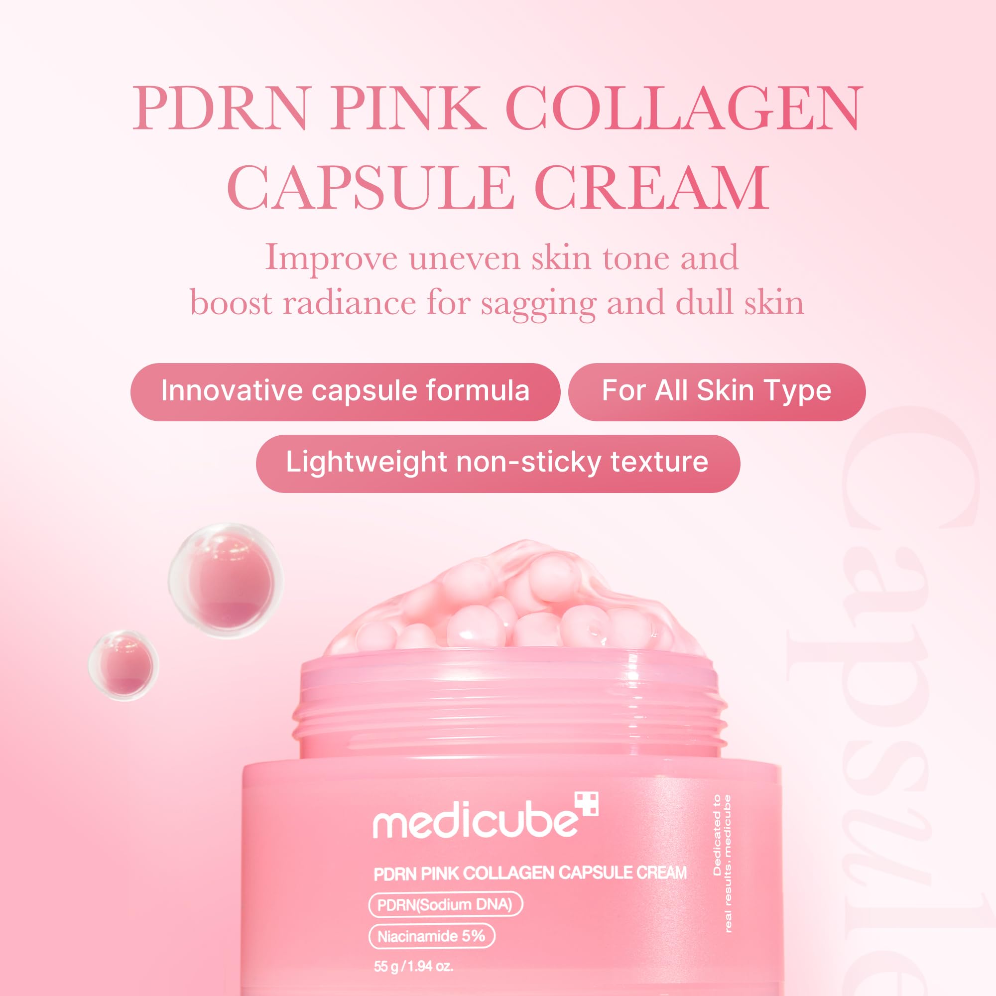 Foto 3 pulgar | Crema Hidratante Medicube Salmon Dna Pdrn Pdrn Con Colágeno Rosa, 60 Ml - Venta Internacional.