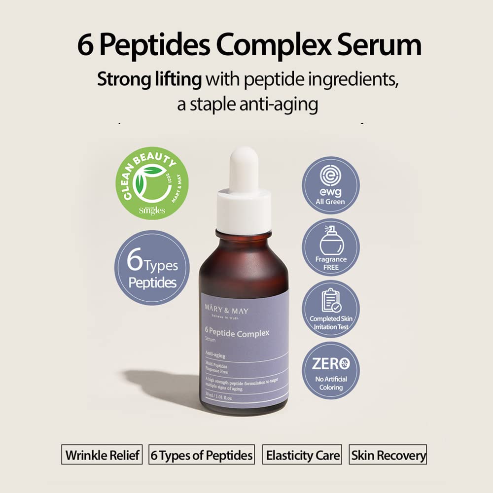 Foto 2 | Sérum Mary&may 6 Peptide Complex Advanced Wrinkle 30 Ml - Venta Internacional.