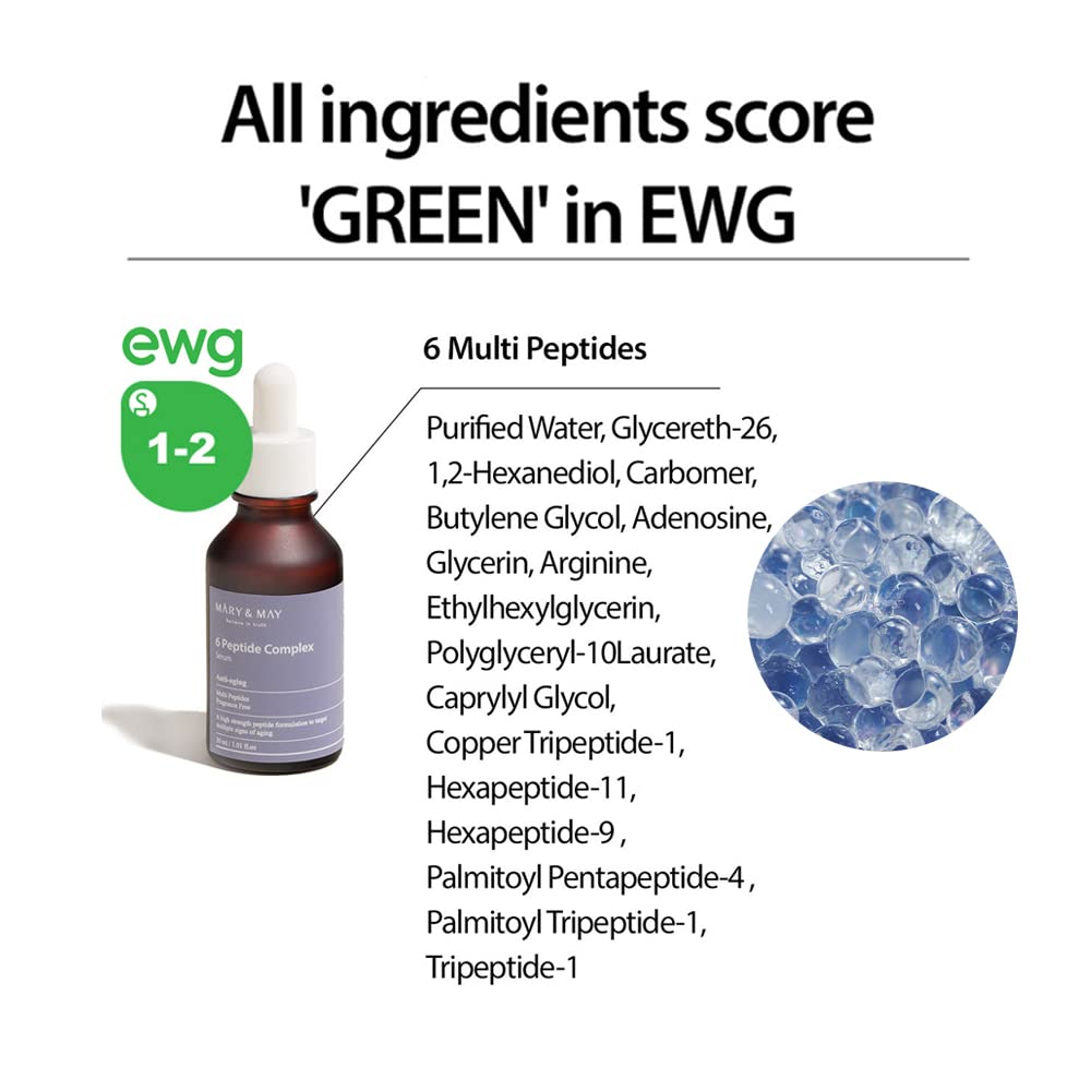 Foto 5 pulgar | Sérum Mary&may 6 Peptide Complex Advanced Wrinkle 30 Ml - Venta Internacional.