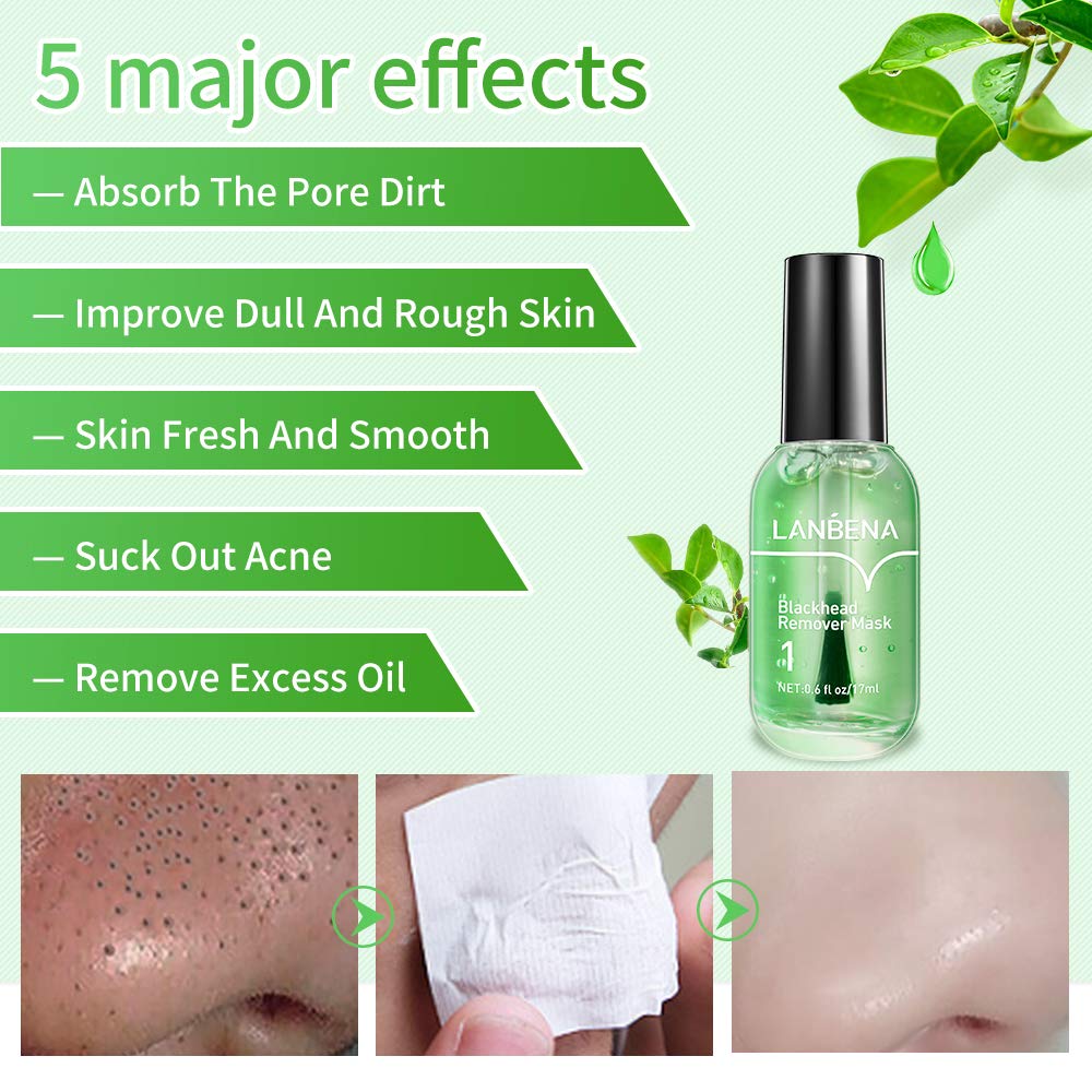Foto 6 pulgar | Mascarilla Eliminadora De Puntos Negros Lanbena 2 En 1, Aceite De Té Verde, 100 Ml - Venta Internacional.