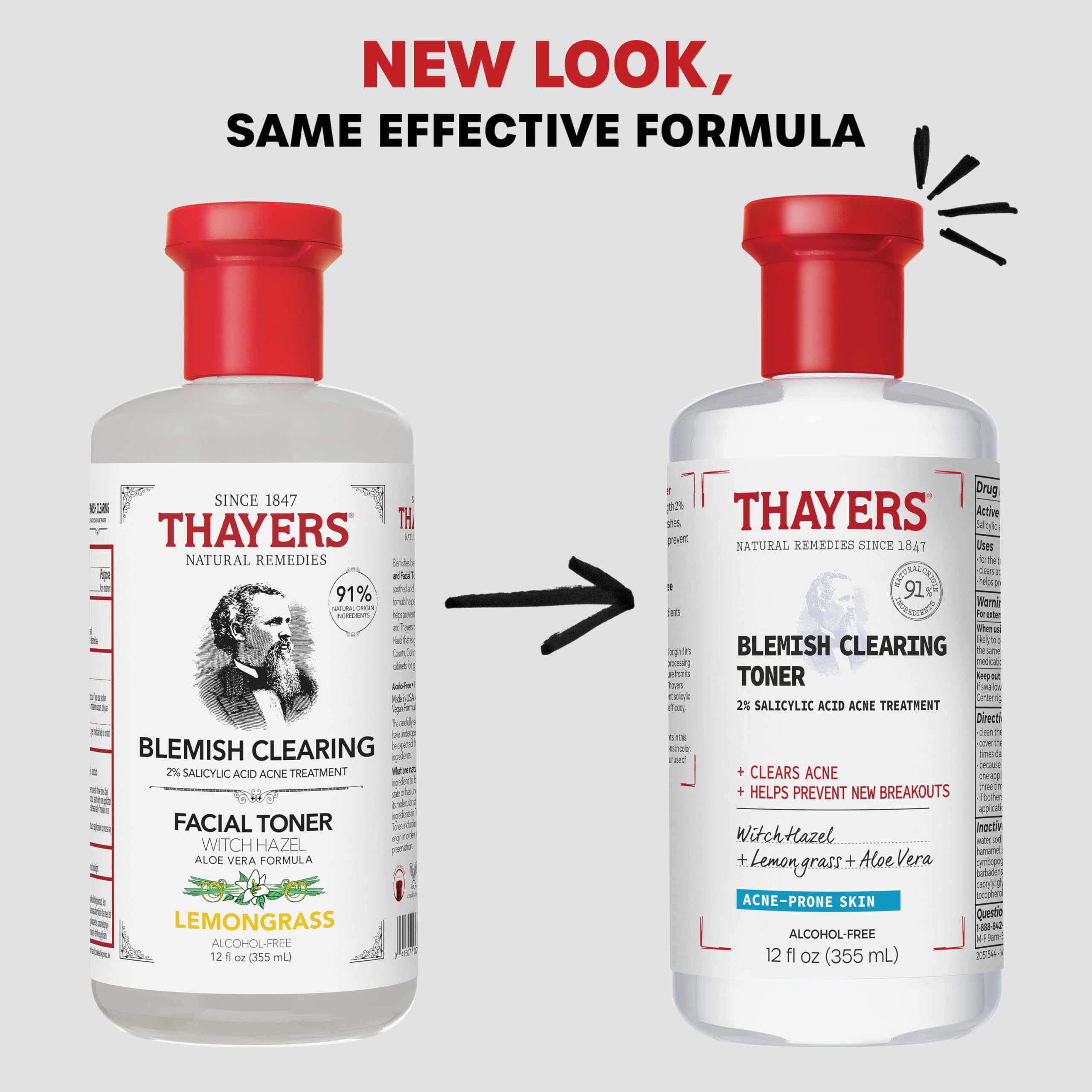 Foto 3 pulgar | Toner Thayers, Ácido Salicílico Para Eliminar Imperfecciones, 60 Ml, 2% De Ácido - Venta Internacional.