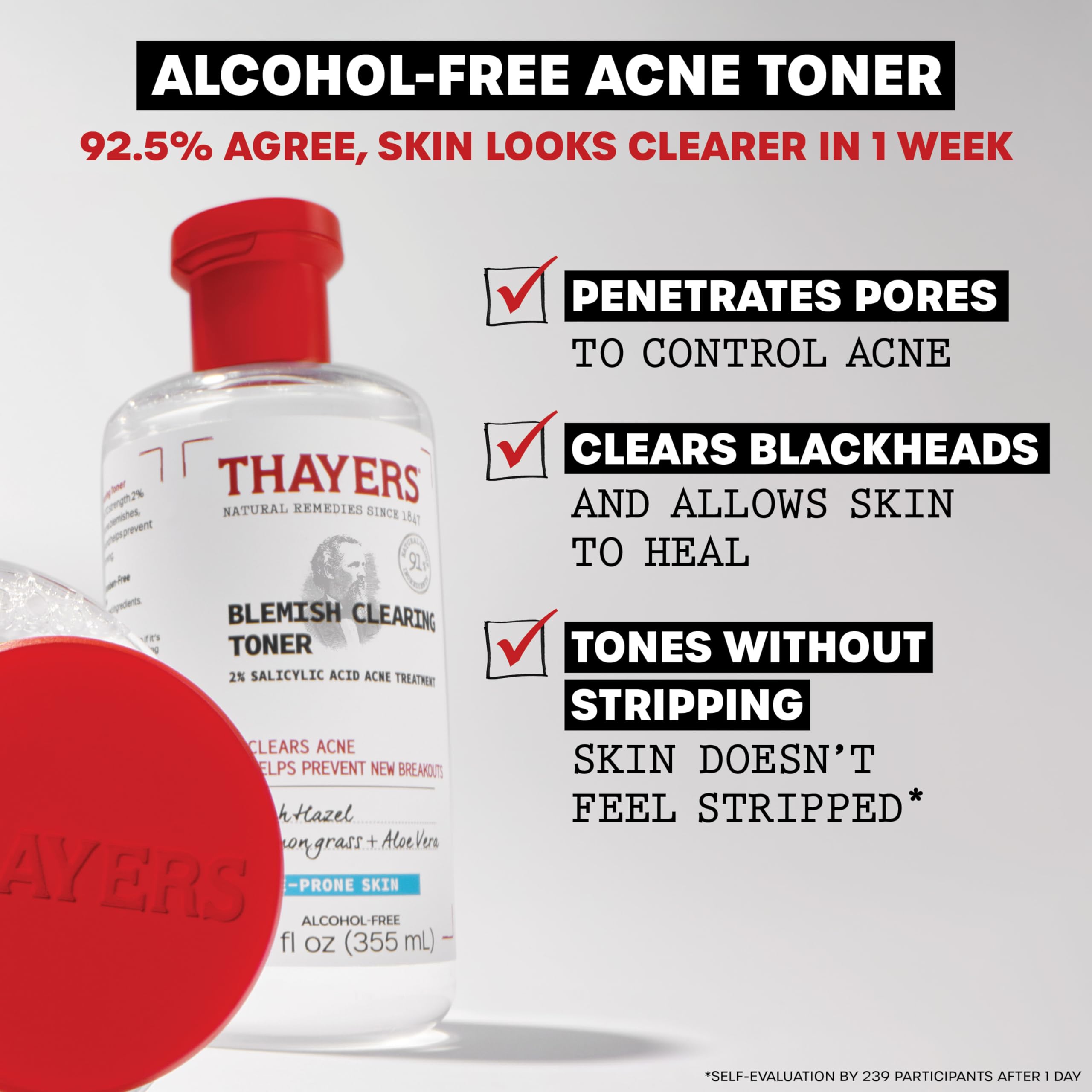 Foto 3 | Toner Thayers, Ácido Salicílico Para Eliminar Imperfecciones, 60 Ml, 2% De Ácido - Venta Internacional.