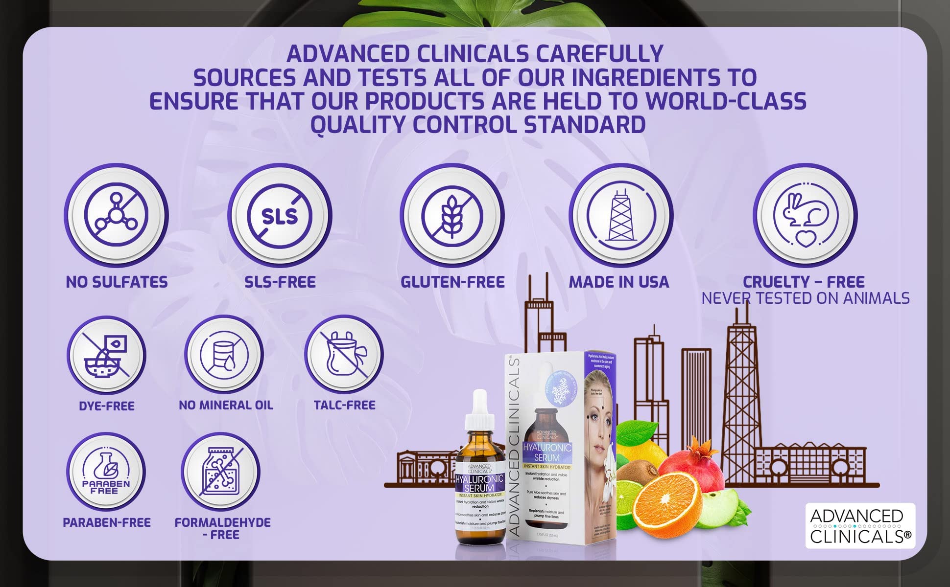 Foto 8 pulgar | Serum Advanced Clinicals De Ácido Hialurónico Puro, 50 Ml, Para Rostro - Venta Internacional.
