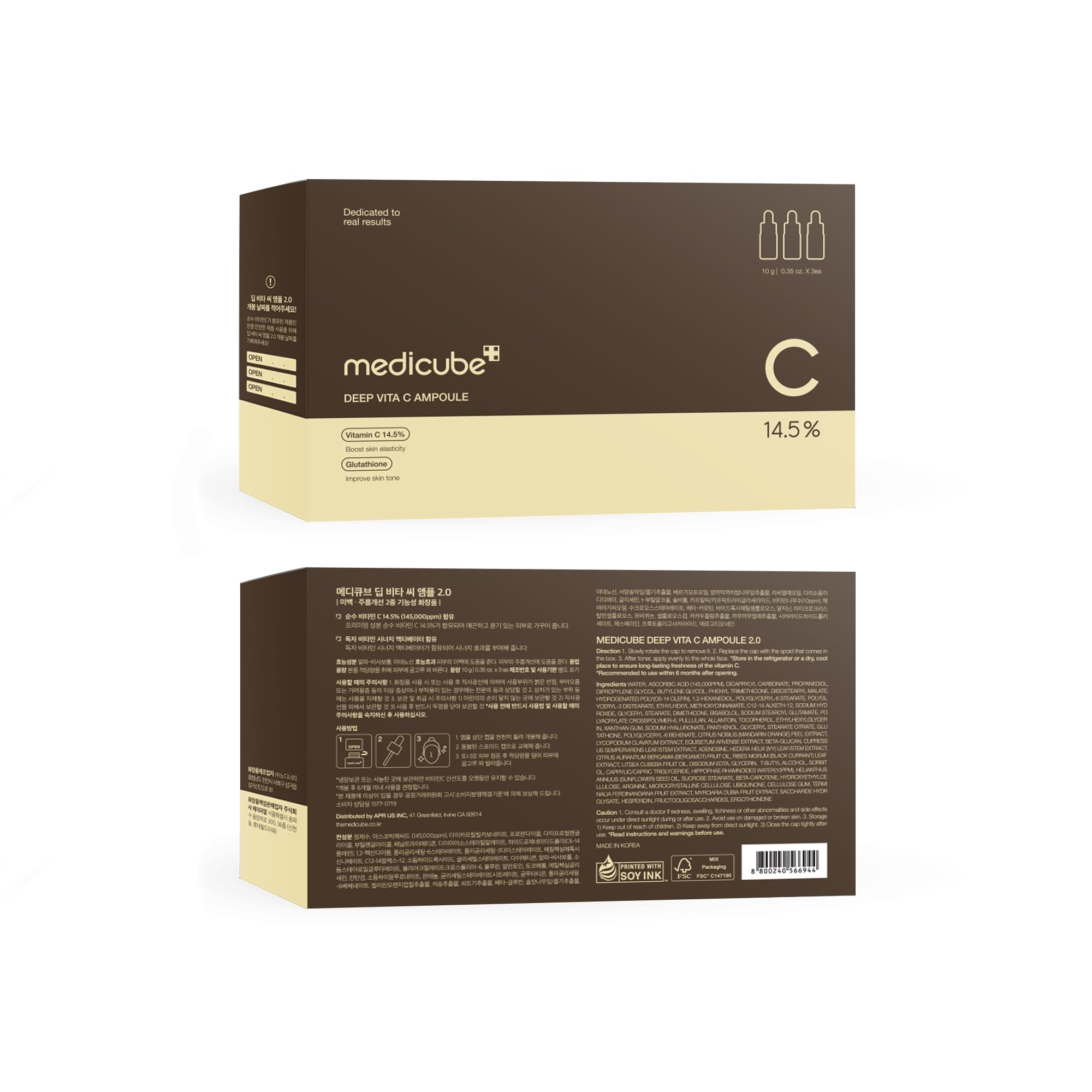 Foto 8 pulgar | Sérum Medicube Deep Vita C 2.0 Con Un 14,5% De Vitamina C Pura, 30 Ml X 3 - Venta Internacional.