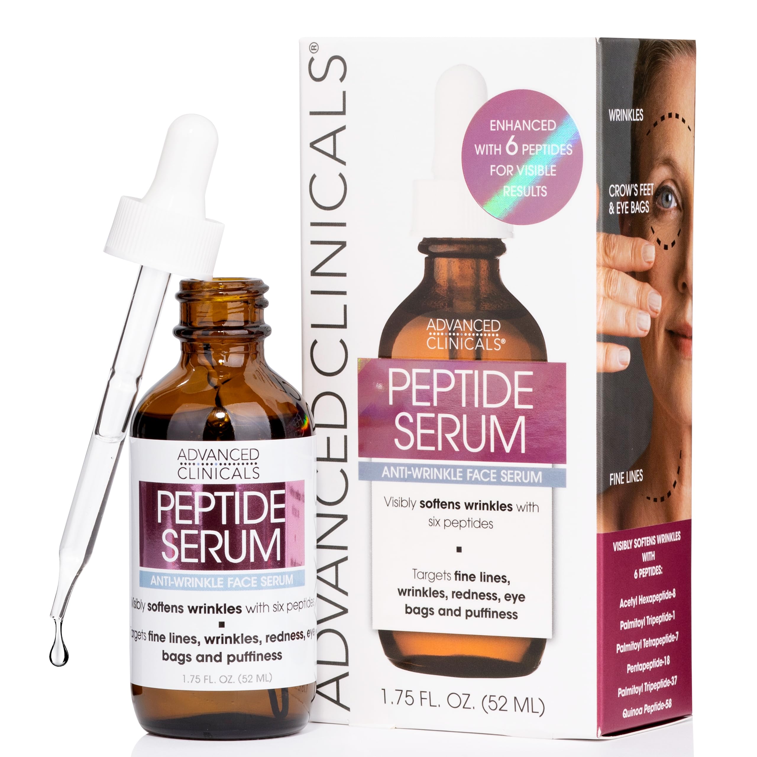 Péptidos Concentrados Serum Advanced Clinicals 6x, 50 Ml - Venta Internacional.