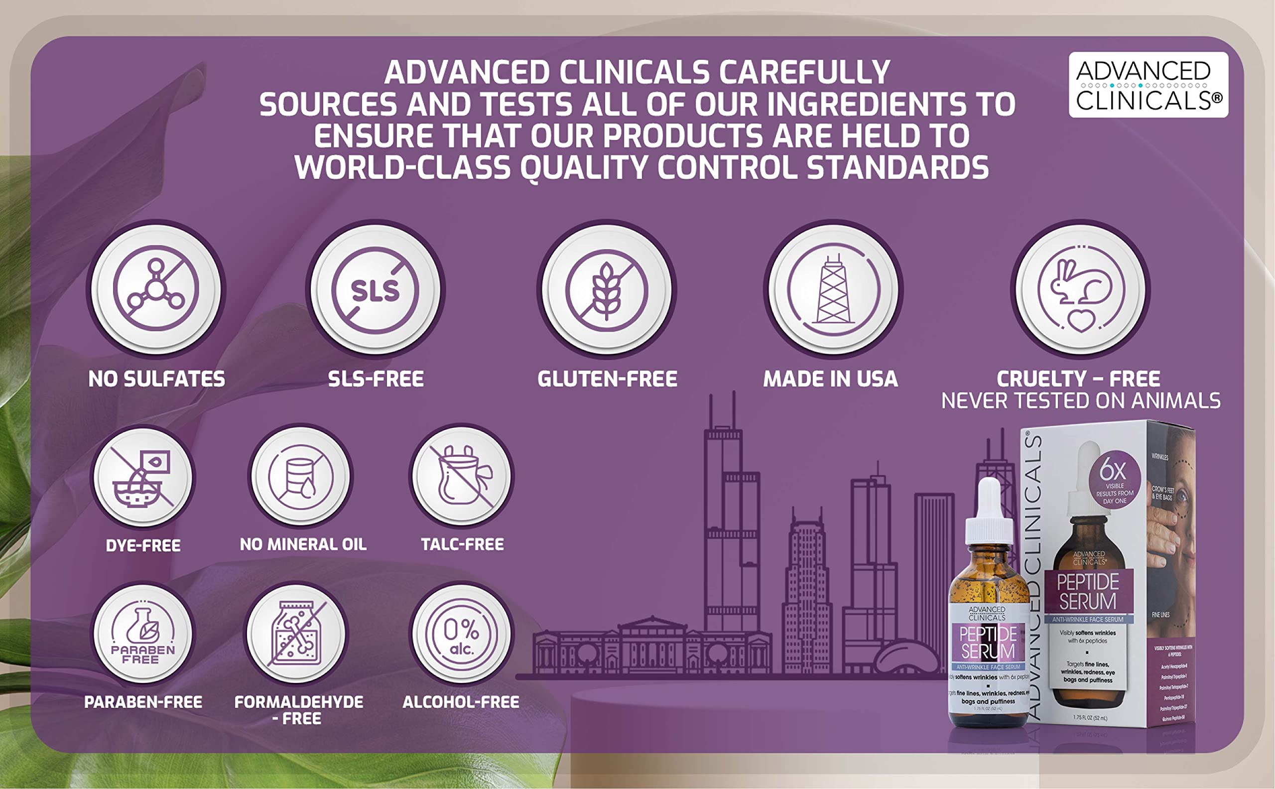 Foto 7 | Péptidos Concentrados Serum Advanced Clinicals 6x, 50 Ml - Venta Internacional.