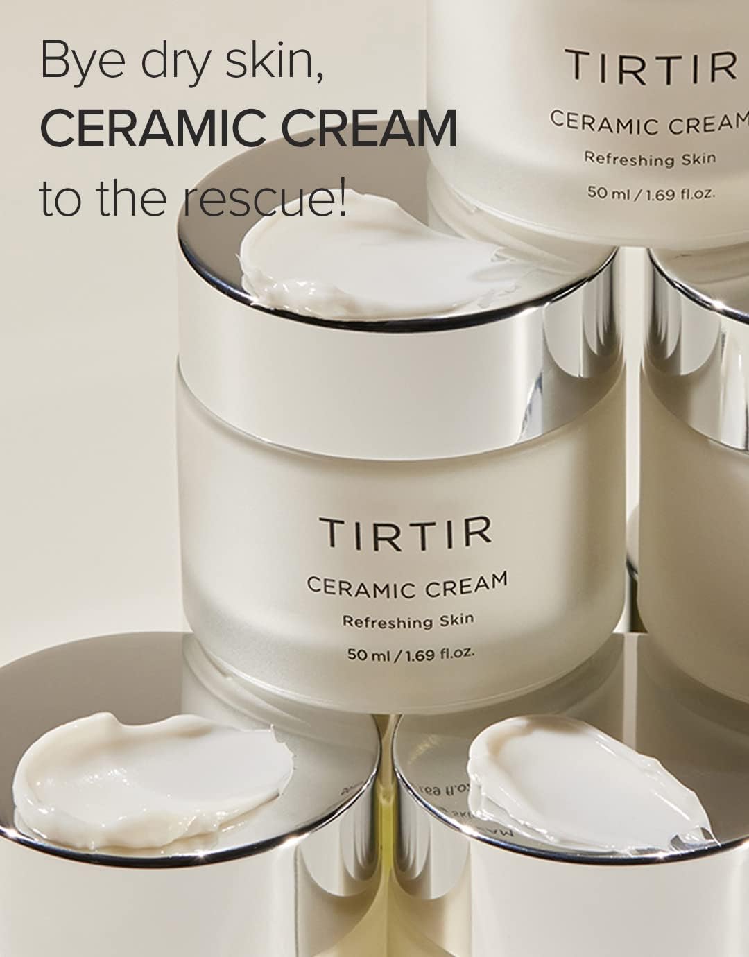 Foto 2 | Crema Hidratante Tirtir, Cerámica, Piel Seca, Piel De Vidrio, 50 Ml - Venta Internacional.