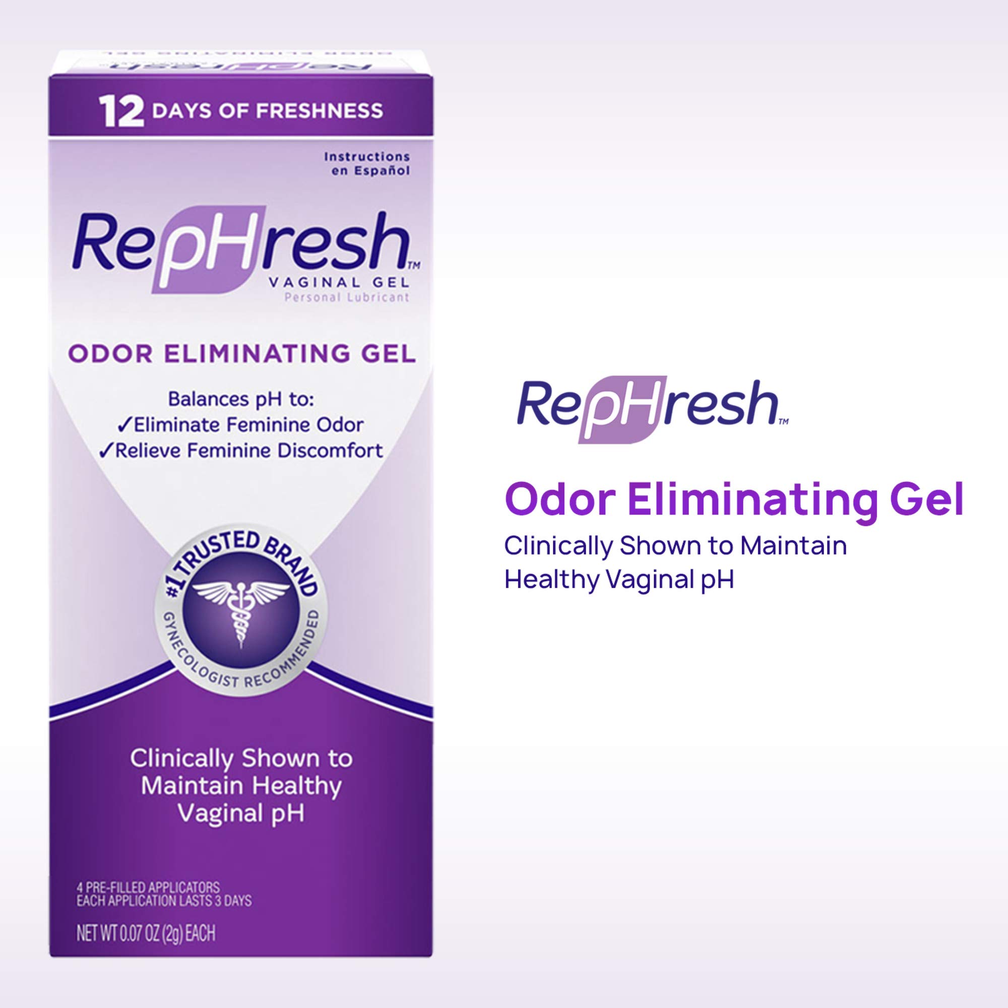 Foto 5 | Gel Vaginal Rephresh Para Eliminar Olores, 4 Unidades (2 Ml) Con Aplicador - Venta Internacional.
