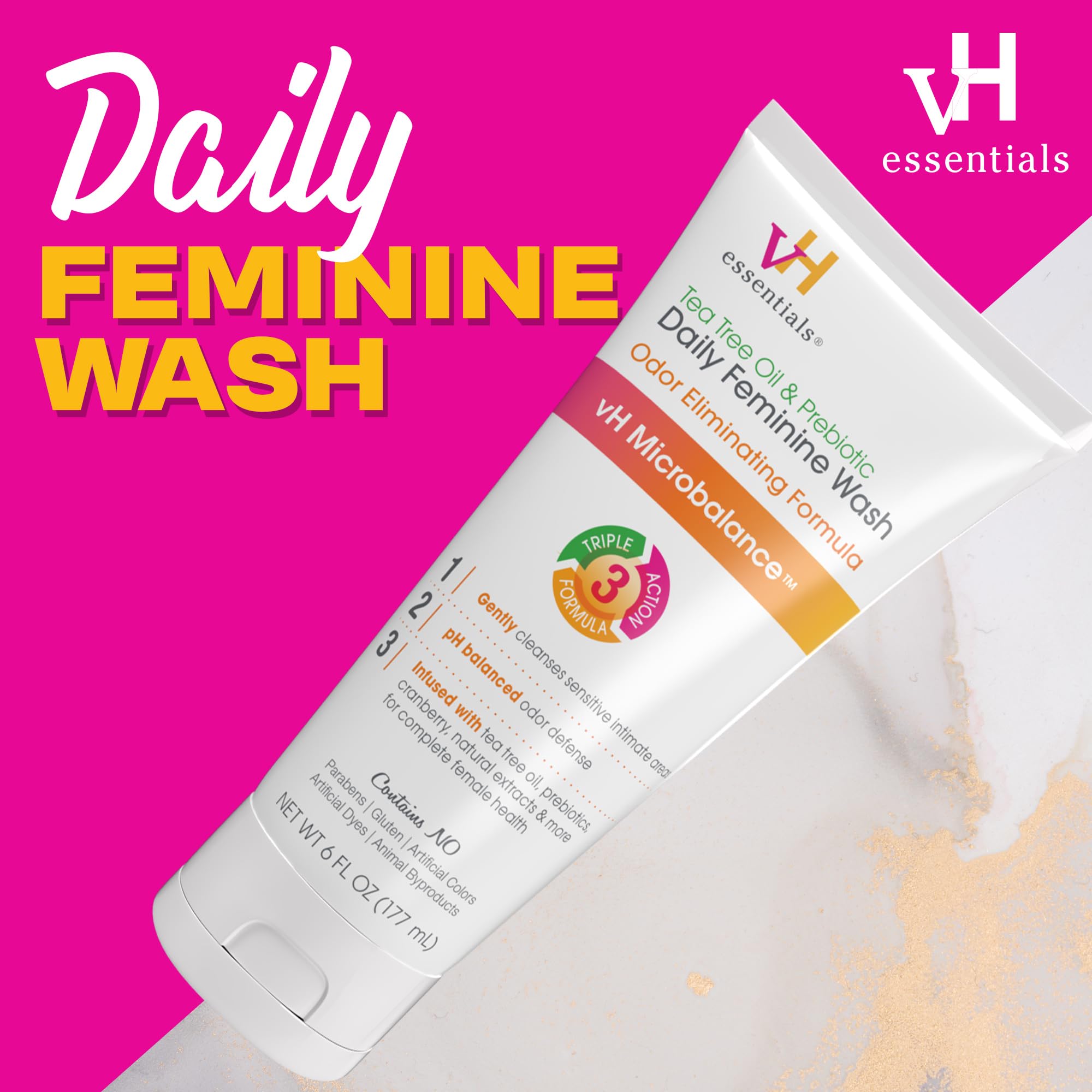Foto 3 pulgar | Feminine Wash Vh Essentials Con Ph Balanceado Con Aceite De Árbol De Té, 180 Ml - Venta Internacional.
