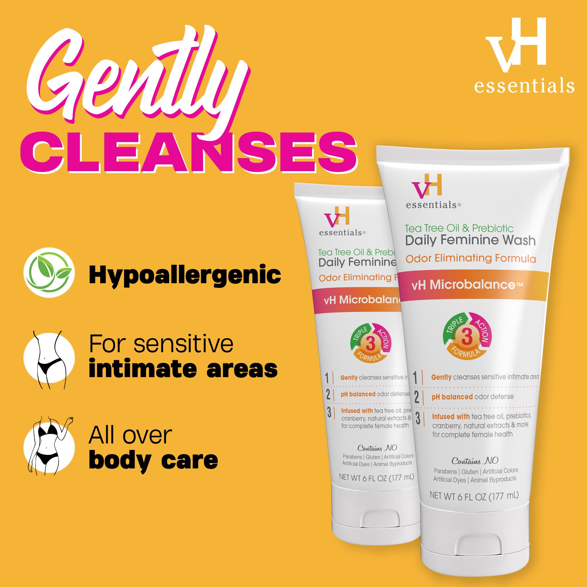 Foto 4 pulgar | Feminine Wash Vh Essentials Con Ph Balanceado Con Aceite De Árbol De Té, 180 Ml - Venta Internacional.