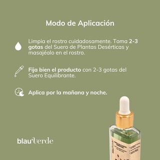 Foto 7 | Suero Blauverde Hidratante De Plantas Desérticas Humectante 30ml